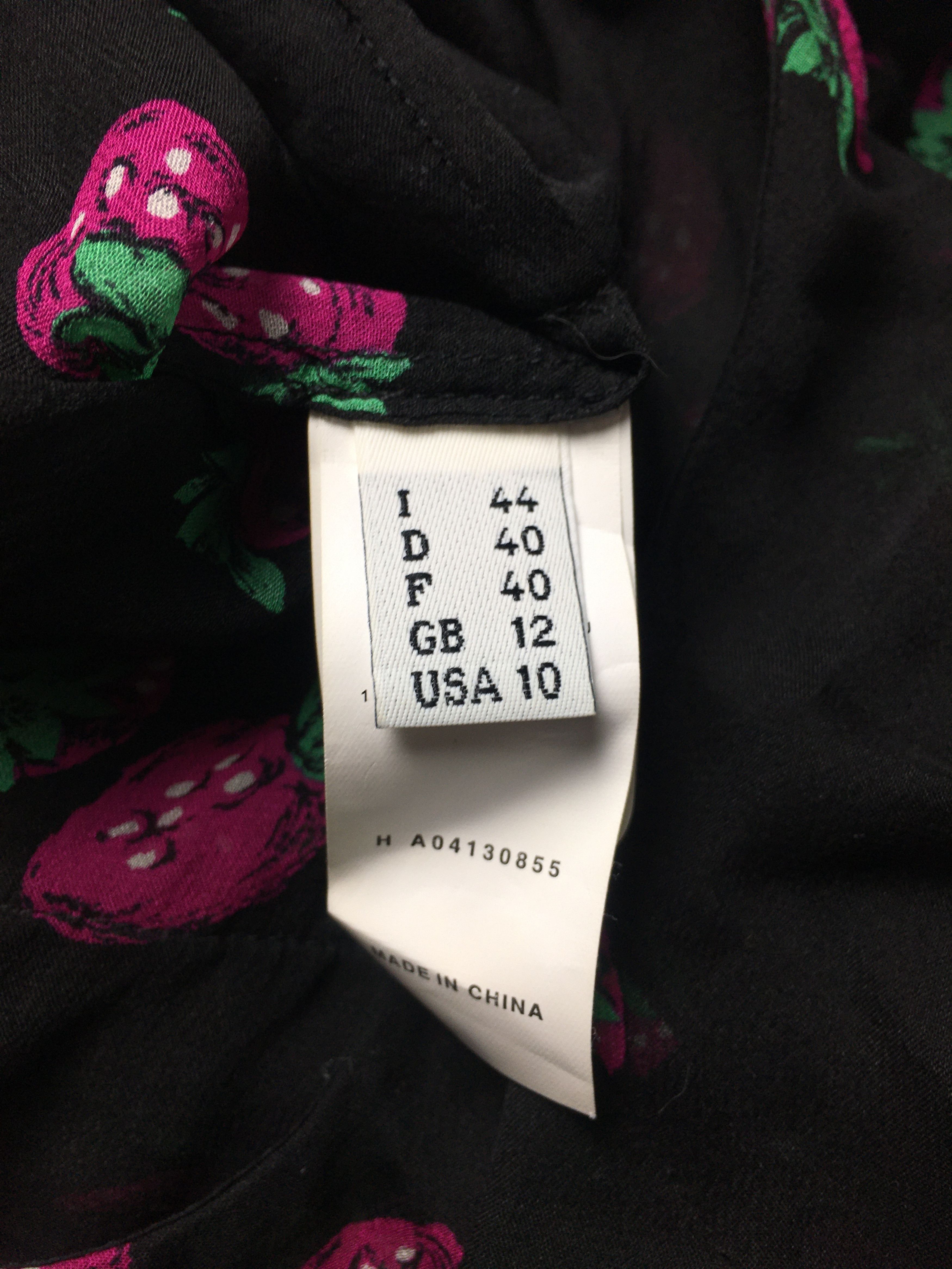 Moschino Moschino Cheap & Chic Silk Chiffon Strawberry Dress US 10 Size L / US 10 / IT 46 - 9 Thumbnail