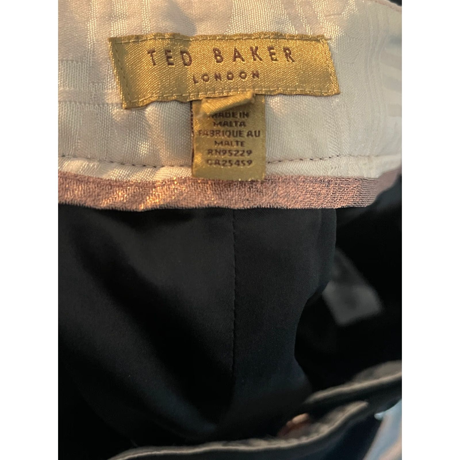 Ted Baker TED BAKER Womens Dress Slacks Pants Trousers Sz 2 Waist 31 Velvet Black Size 26" / US 2 / IT 38 - 6 Thumbnail