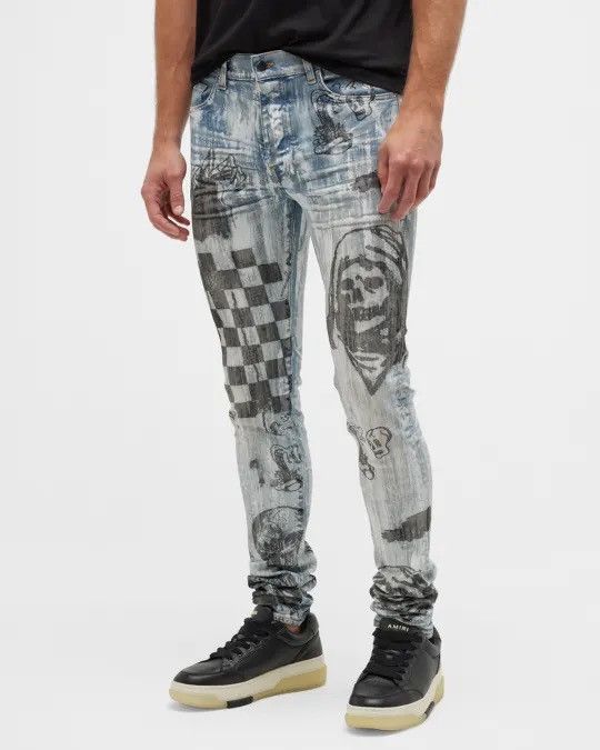 image of Amiri Wes Lang Sletch Jean in Indigo, Men's (Size 30)