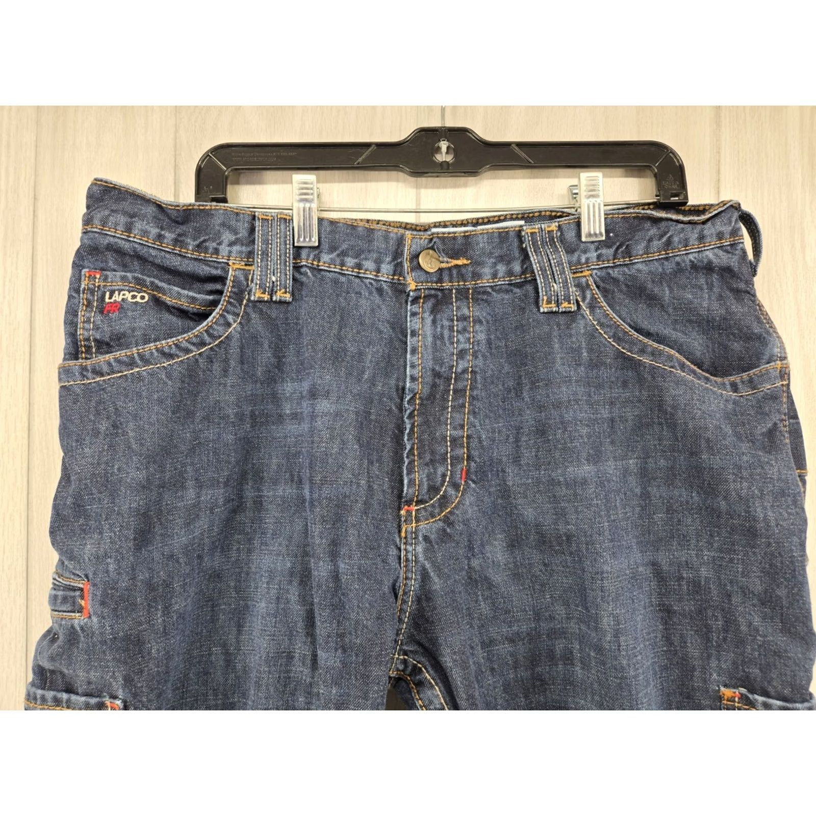 Denime VINTAGE LAPCO Men’s FR Jeans Workwear Flame Resistant Dark Wash Denim 38 x 32 Mens Jeans Flame-Resistant Denim Straight Blue 38 32 Size US 38 / EU 54 - 3 Thumbnail