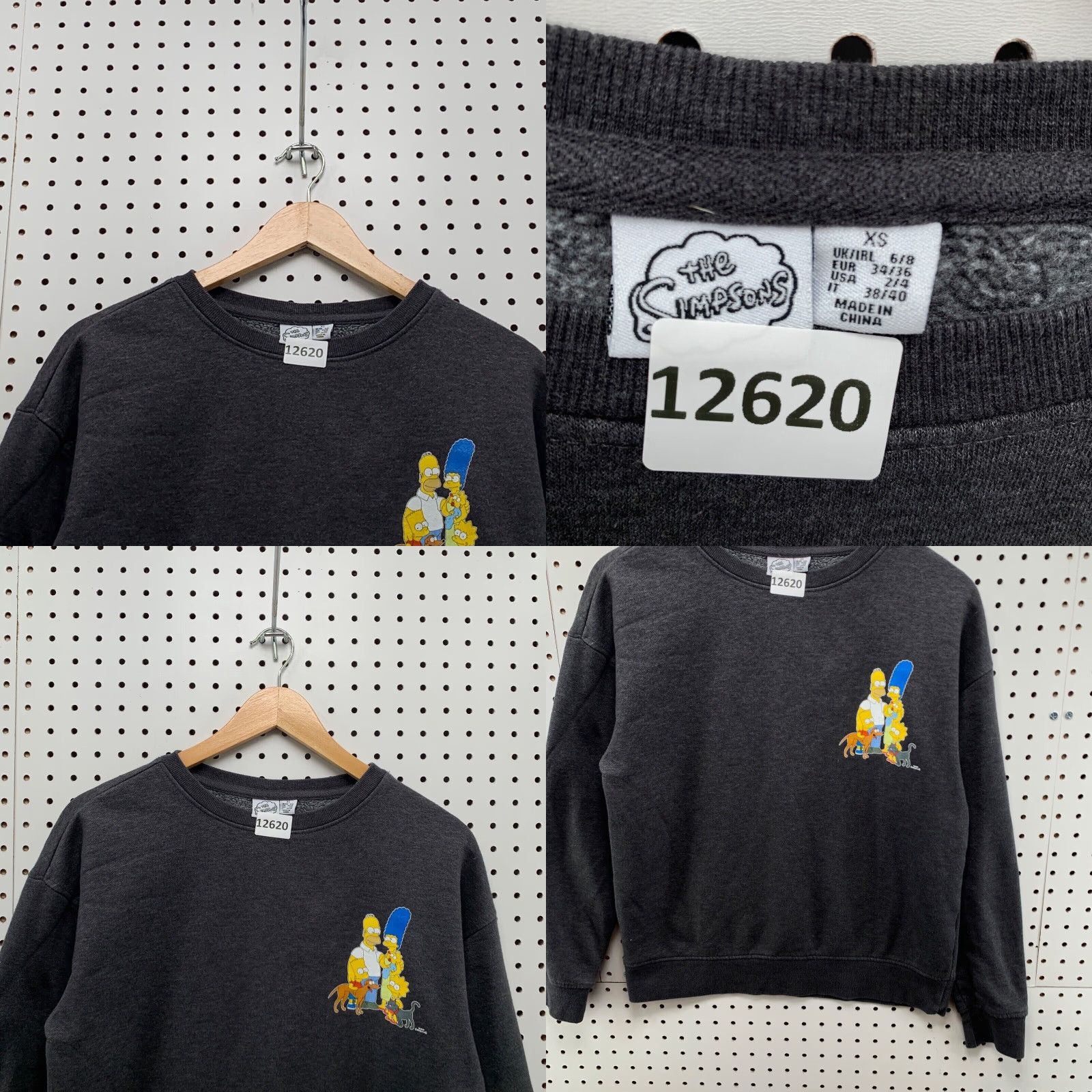 Vintage The Simpsons Sweatshirt Women's XS Long Sleeve Black Pullover Logo Crew Neck Casual Modern Classic Size XS / US 0-2 / IT 36-38 - 8 Thumbnail