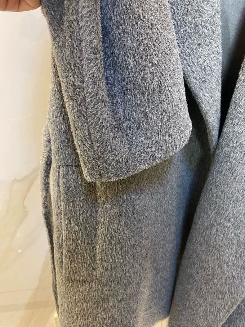 Max Mara Max Mara Cashmere Solid Grey Strap Coat Size S / US 4 / IT 40 - 7 Thumbnail