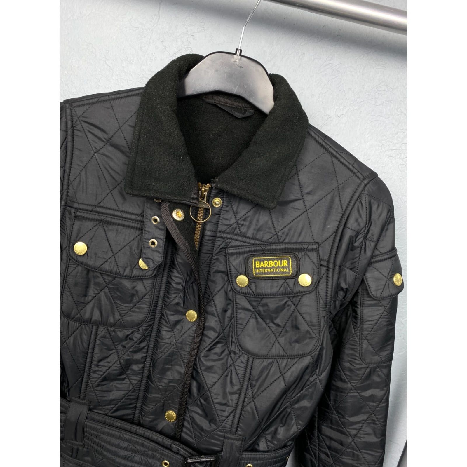 Barbour VINTAGE Barbour International Womens Polarquilt Quilted Jacket S Black Barbour International Quilted Womens S Jacket Mens Womens Girls Size S / US 4 / IT 40 - 2 Thumbnail
