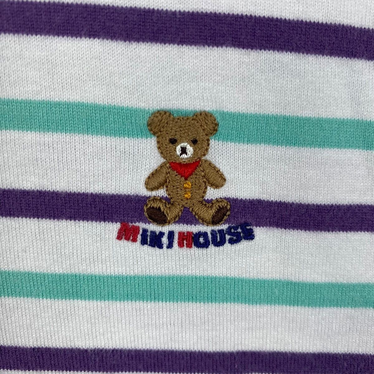 Japanese Brand Vintage 90's MIKI HOUSE Original Striped Tee Shirt Medium Size US M / EU 48-50 / 2 - 4 Thumbnail