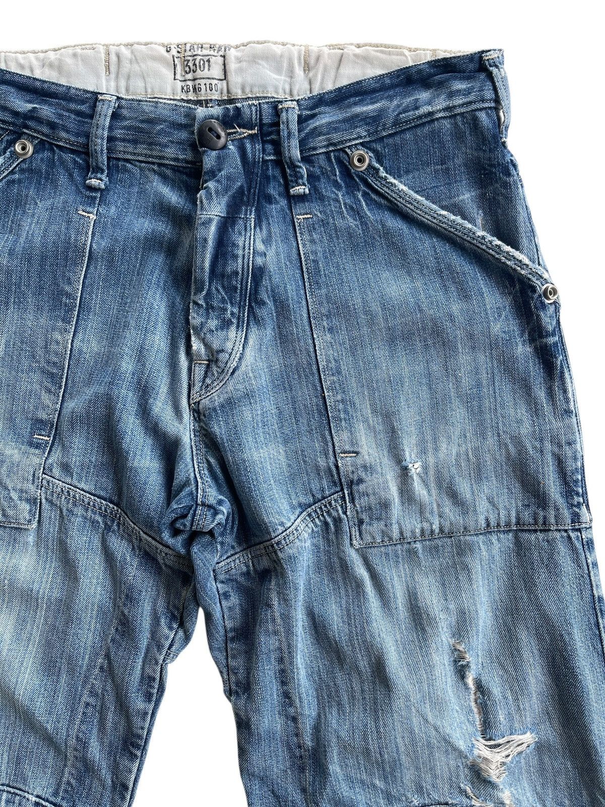 G-Star G-star Raw 3301 Distressed Flared Denim Size US 32 / EU 48 - 4 Thumbnail