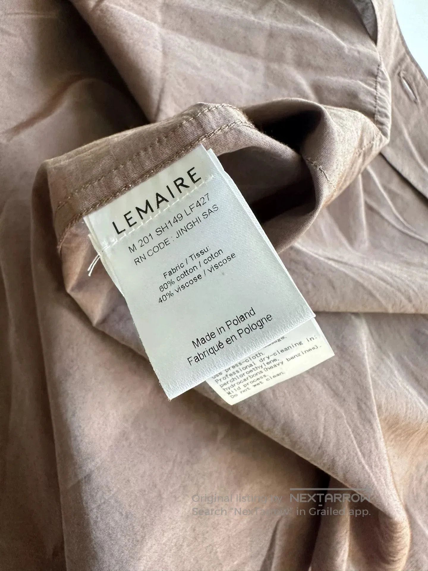 Lemaire LEMAIRE Short Sleeve Shirt for Spring Summer. Size US M / EU 48-50 / 2 - 3 Thumbnail