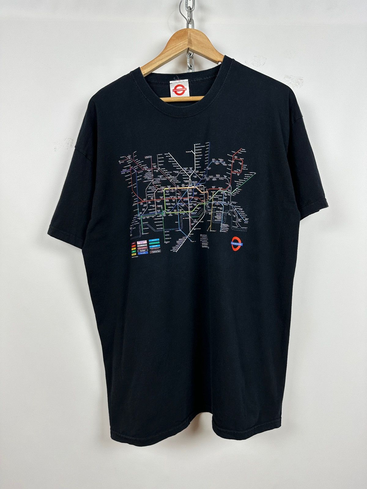 Vintage Vintage Underground London Subway Map T-Shirt Size US XL / EU 56 / 4 - 2 Thumbnail
