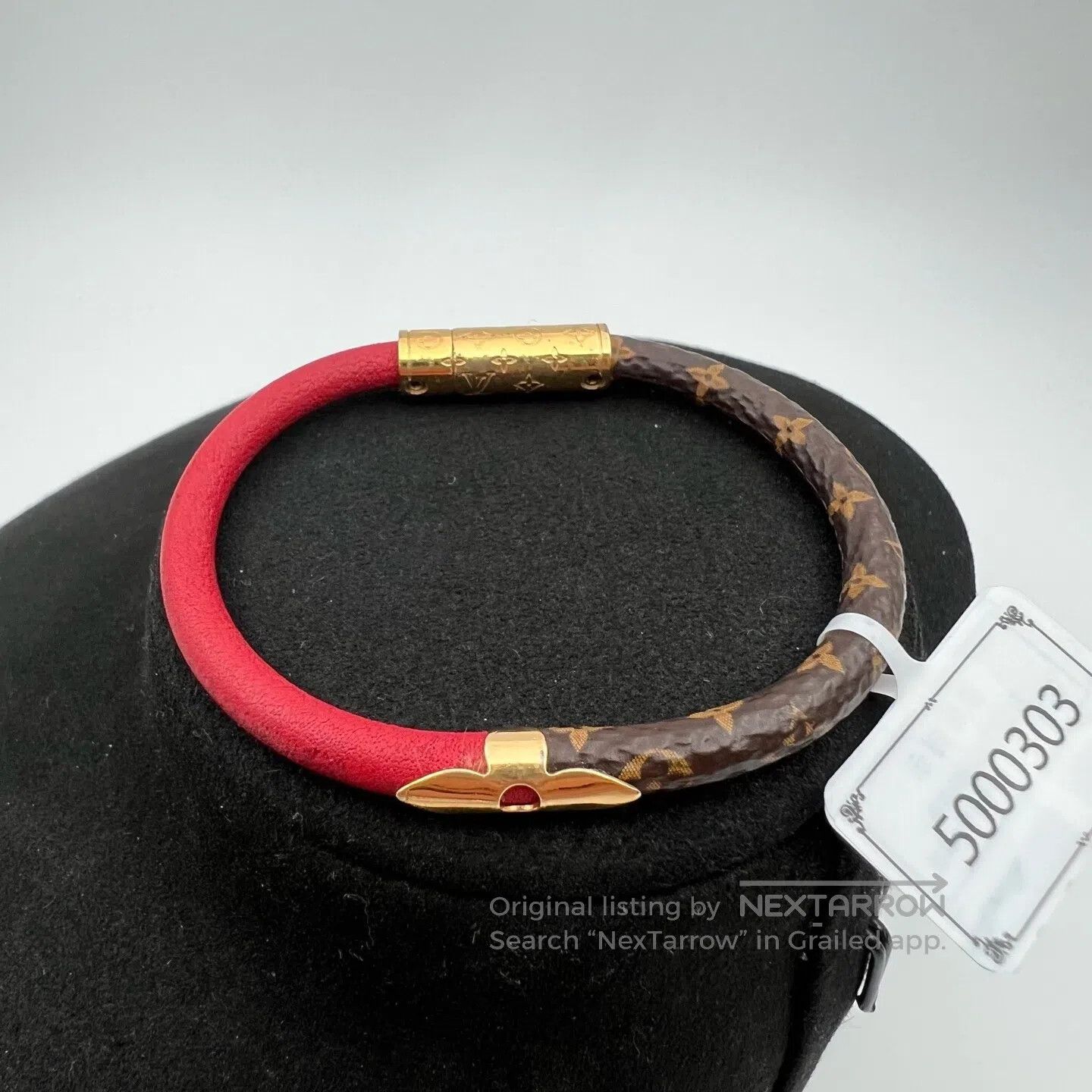 Louis Vuitton Louis Vuitton sizeM Red and brown color combination metal b Size ONE SIZE - 1 Thumbnail