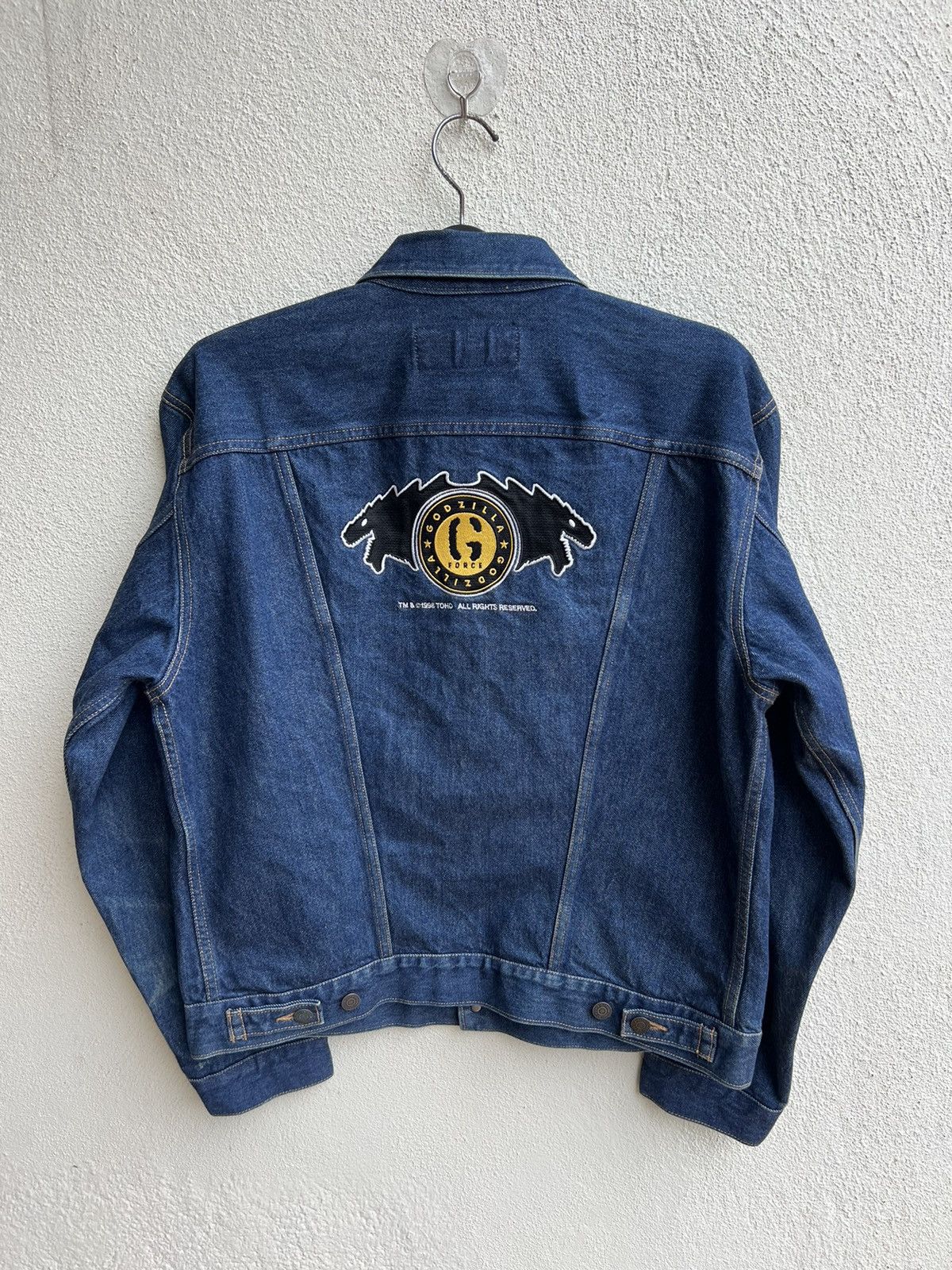 Vintage VTG 90s Wrangler Blue Bell X Godzilla G-Force Denim Jacket Size US L / EU 52-54 / 3 - 13 Thumbnail