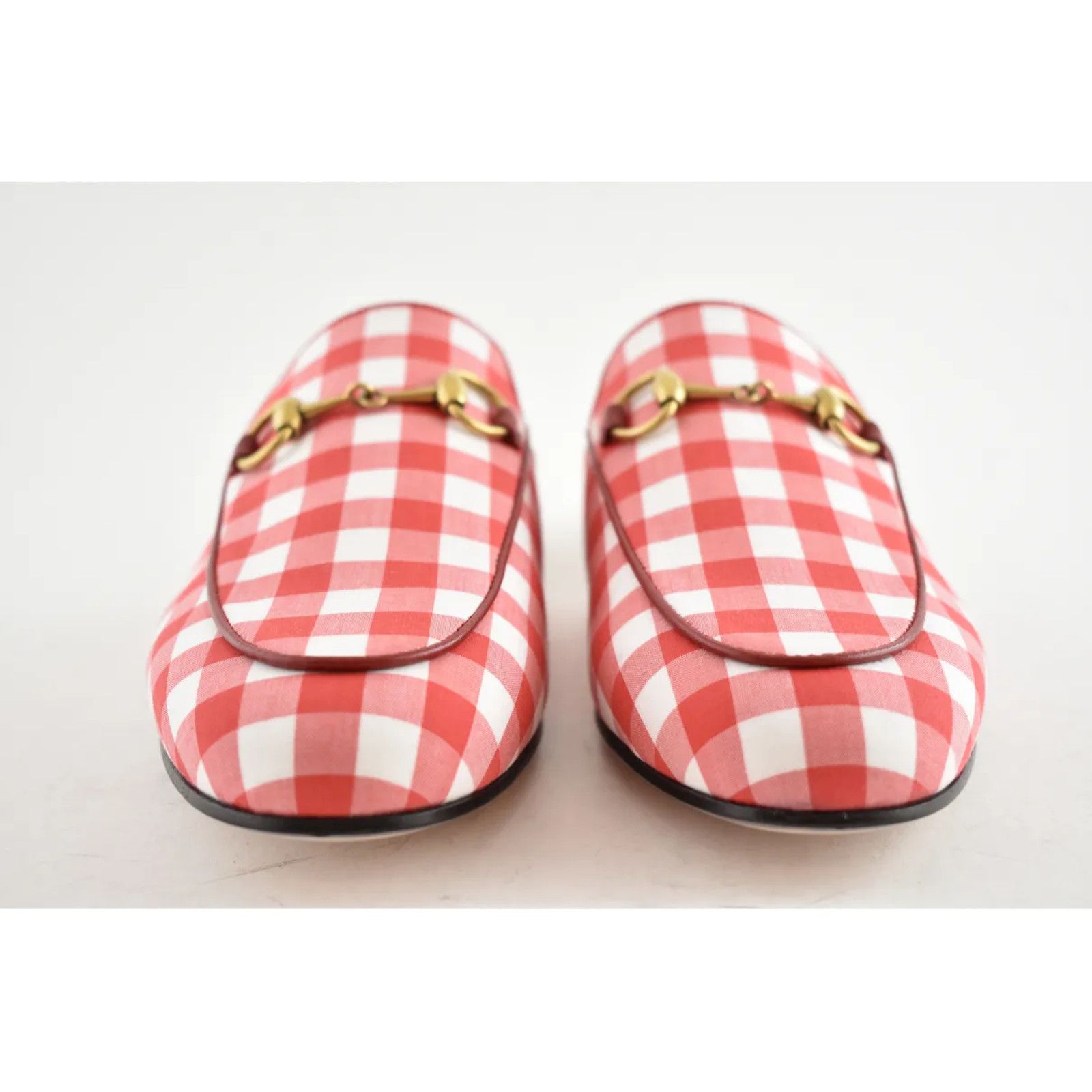 Gucci Gucci Princetown Red White Gingham Plaid Slide Mule 35.5 Grailed