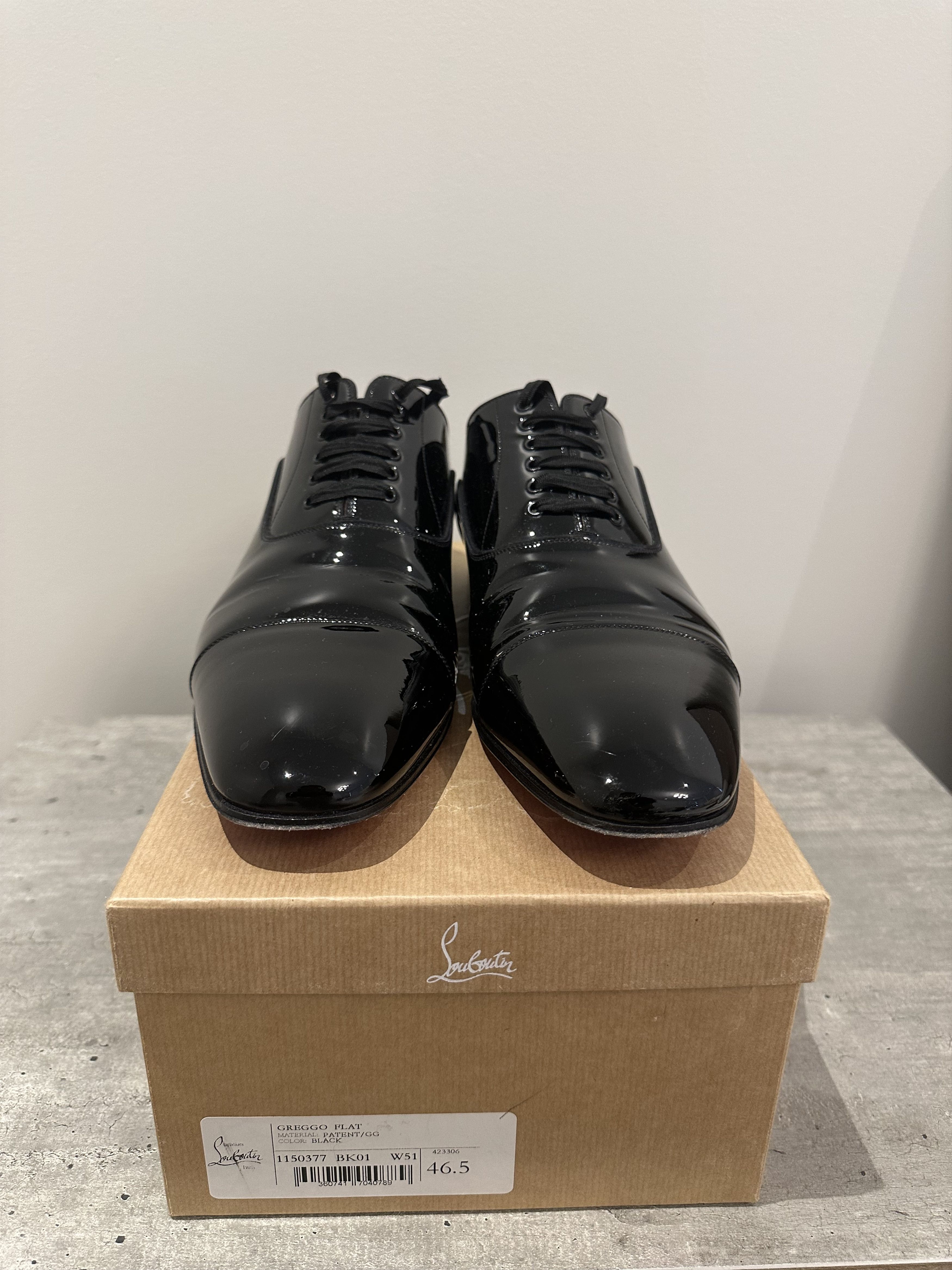 Christian Louboutin Christian Louboutin Greggo Flat Patent Leather Black Size US 13 / EU 46 - 2 Thumbnail