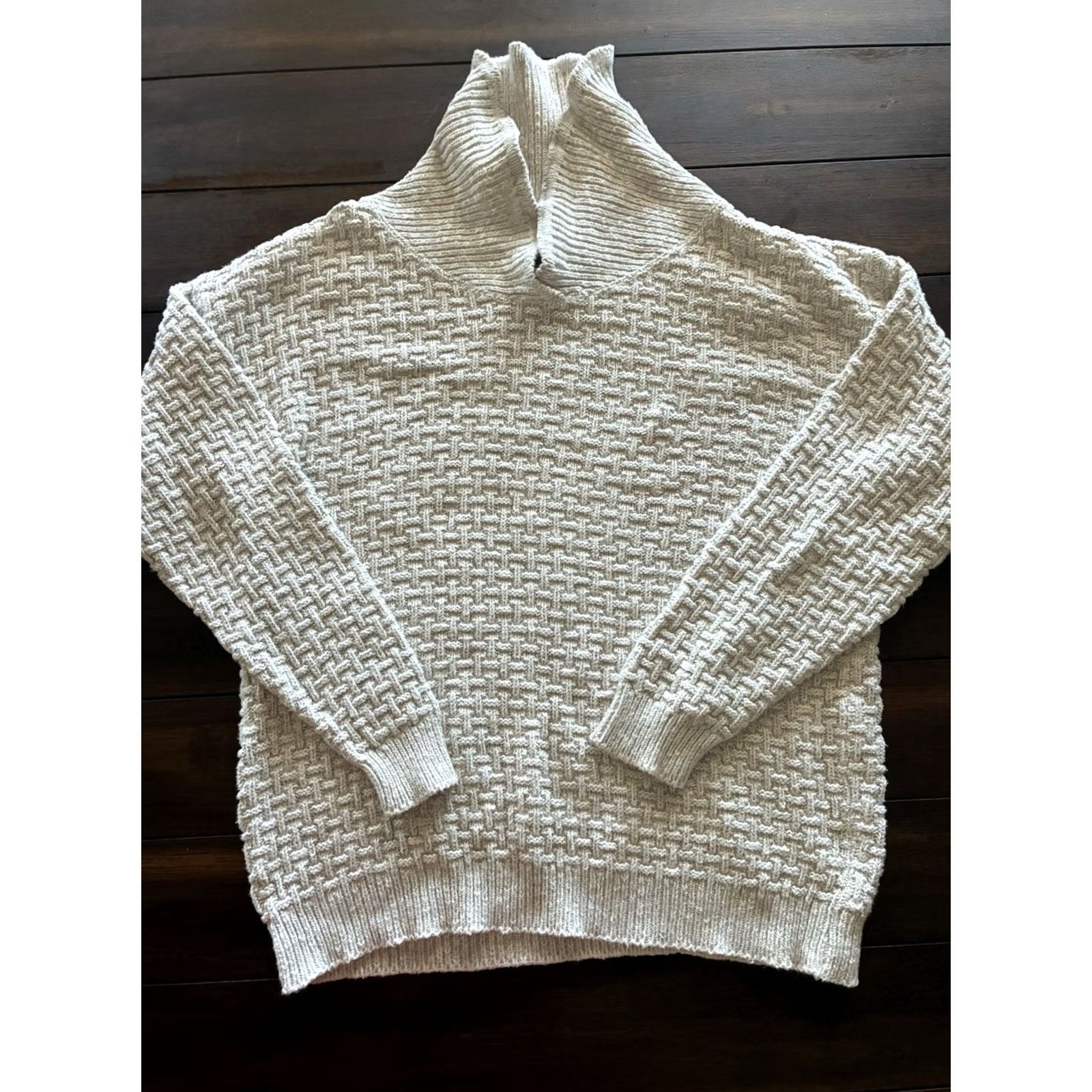 Eddie Bauer VINTAGE Eddie Bauer Sweater Womens Petite Small Ivory Pullover Knit 100% Cotton Pullover White/ Ivory Womens PS Medium? Size S / US 4 / IT 40 - 2 Thumbnail