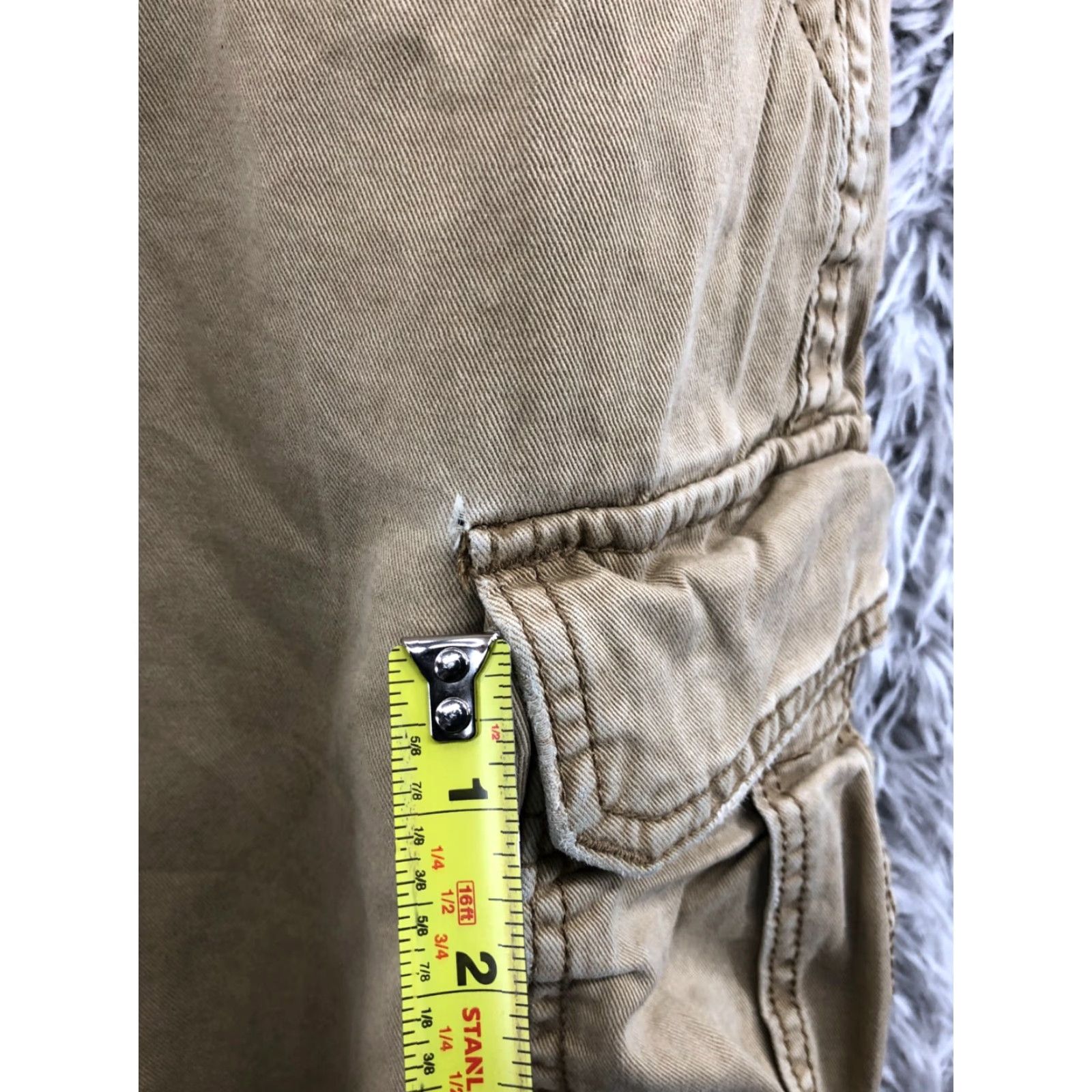 Vintage Aéropostale Cargo Shorts Mens 31 Mid Beige Cotton Blend 5-Pocket Regular Khaki Beach Casual Mens Size US 31 - 4 Thumbnail