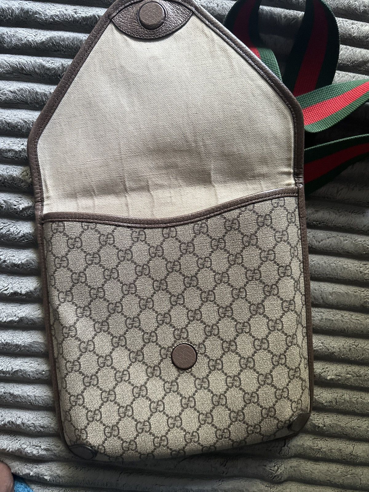 Gucci GUCCI Monogram leather messenger Folding w/ Tiger Head 2021 Size ONE SIZE - 6 Thumbnail