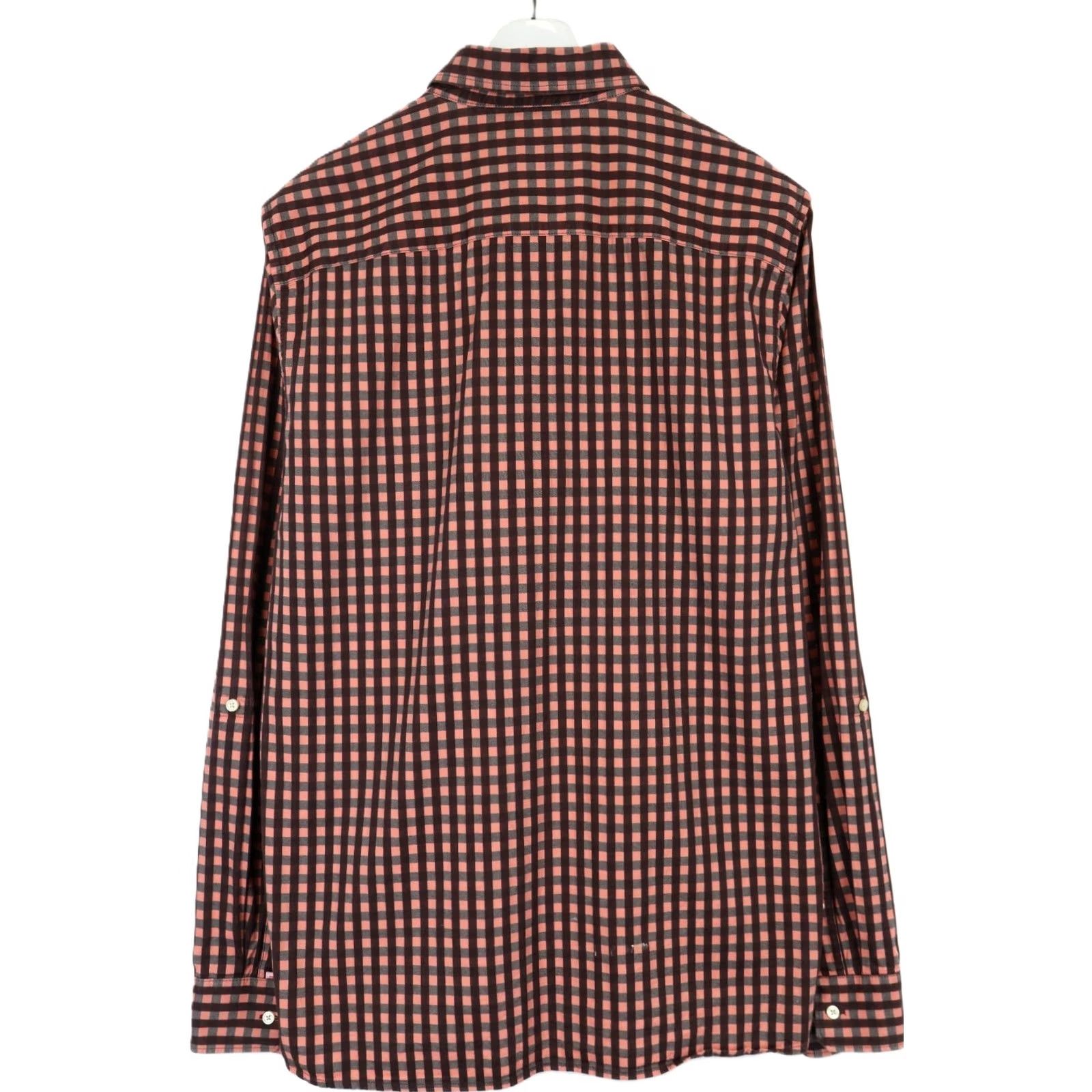 Scotch & Soda SCOTCH & SODA Shirt Men's XL Checked Brown Button-Down Regular Everyday Holiday Size US XL / EU 56 / 4 - 2 Thumbnail