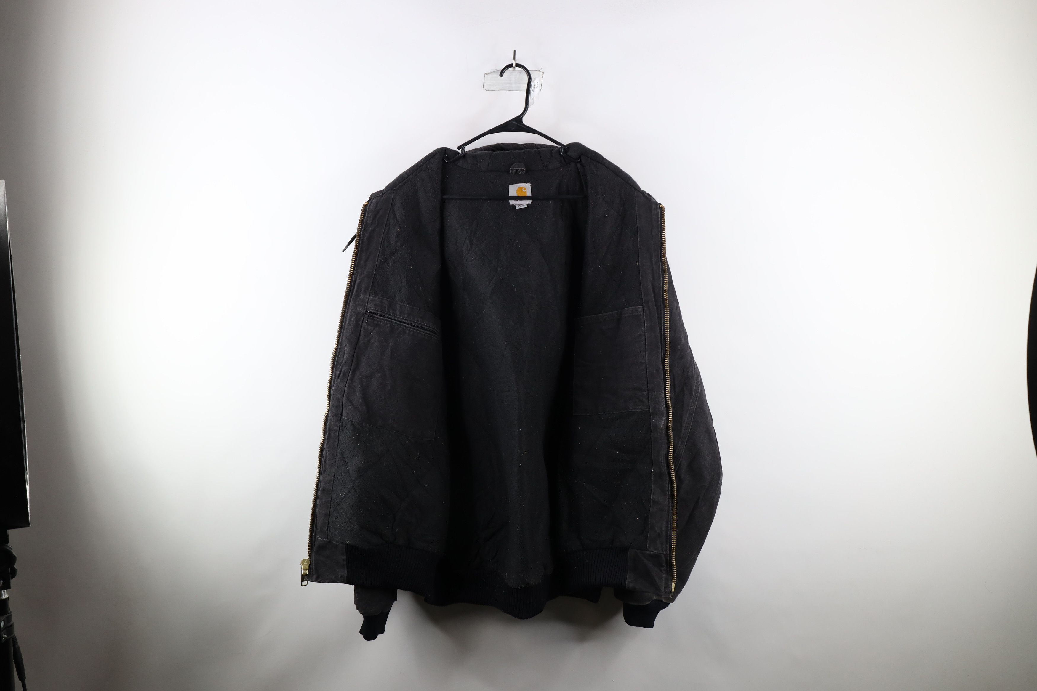 Carhartt Vintage Carhartt Quilted Canvas Hooded Full Zip Jacket Black Size US XXL / EU 58 / 5 - 7 Thumbnail