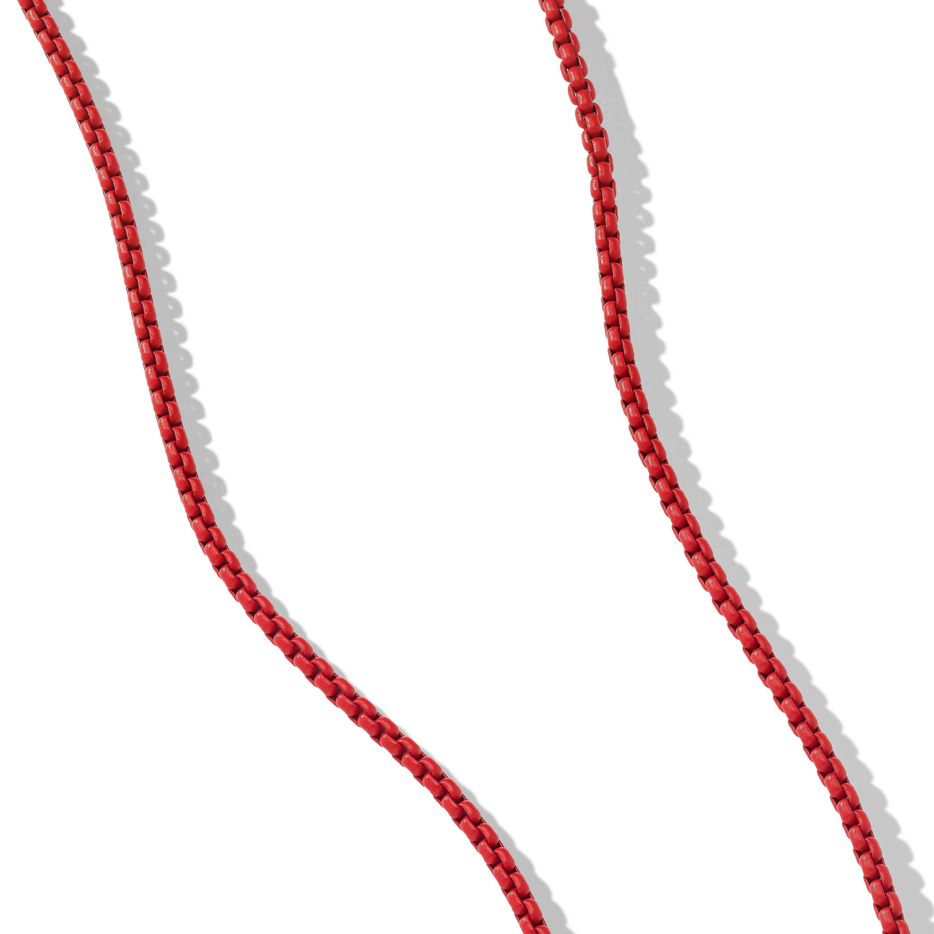 David Yurman o1w1db10526 CH0104M Size:10/Box Chain Necklace in Silver/Red Size ONE SIZE - 3 Thumbnail