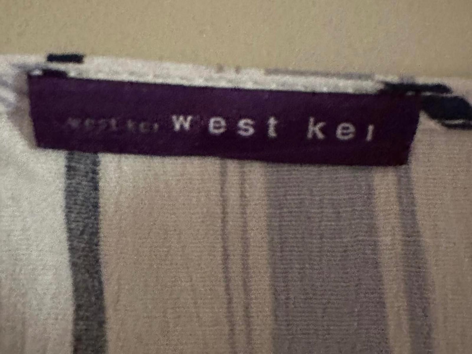 Other West Kei Women's Striped Tie-Front Blouse Size L / US 10 / IT 46 - 3 Thumbnail