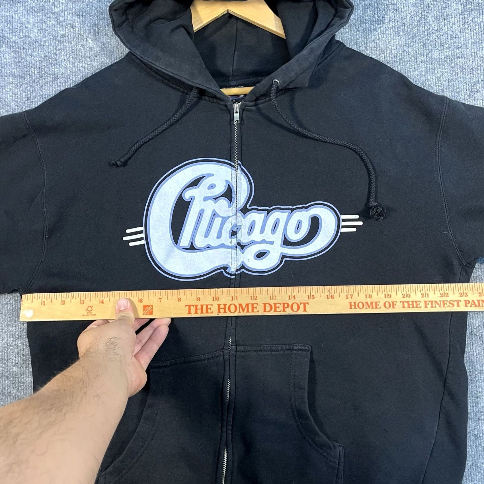 Vintage VINTAGE Chicago World Tour Concert Zip Hoodie Hoodie Mens Large Black 90s Zip Full Zip Bands/Concert Merch Size US L / EU 52-54 / 3 - 3 Thumbnail