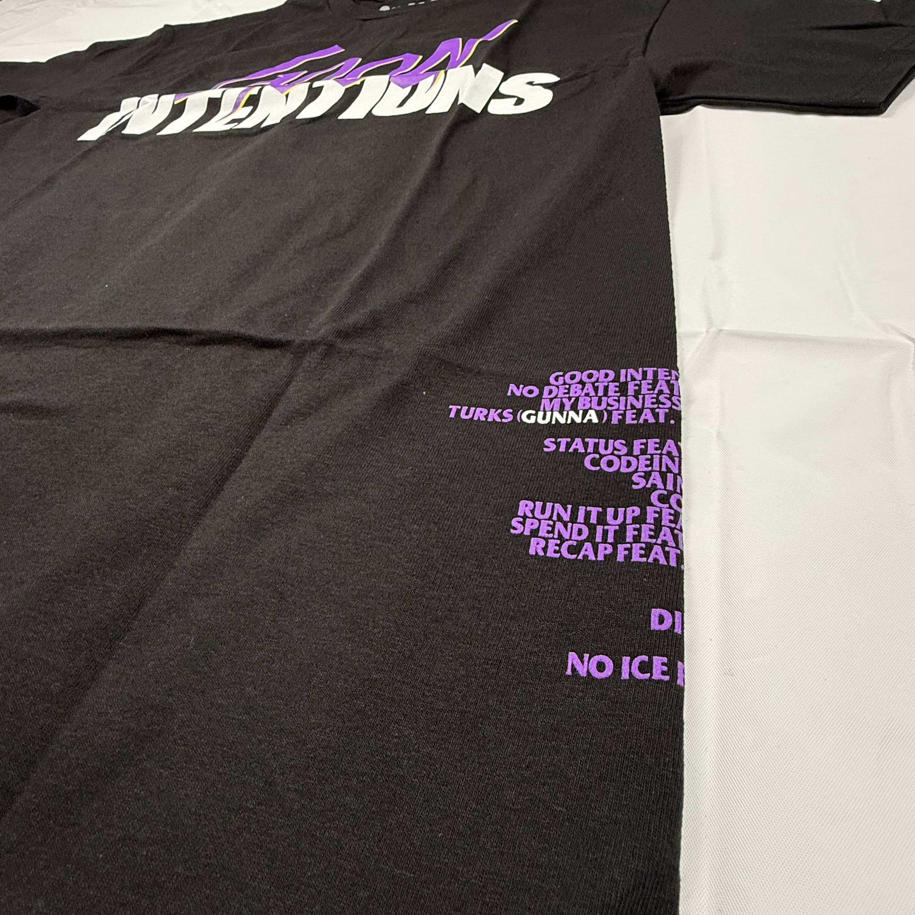 NAV × Vlone NAV x Vlone Good Intentions Black Graphic T-Shirt Mens Large Size US L / EU 52-54 / 3 - 3 Thumbnail