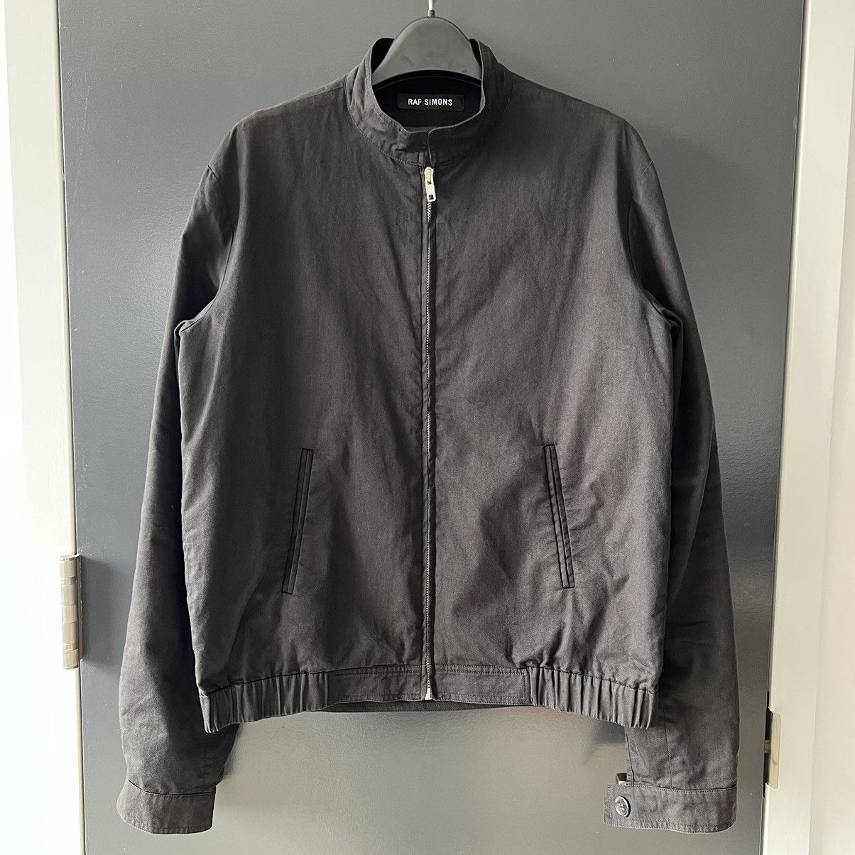 image of Raf Simons Aw1996 Backslit Cotton Blouson Jacket in Black, Men's (Size Medium)