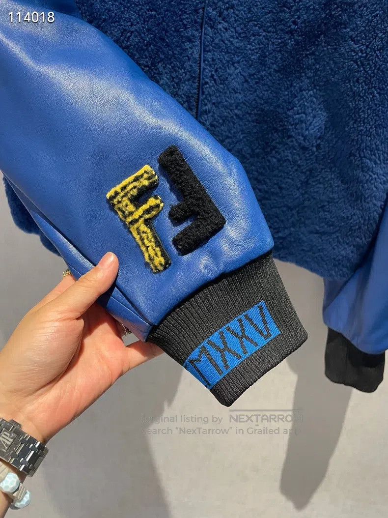 Fendi Fendi Colorful letter fur and leather integrated jacket co Size XS / US 0-2 / IT 36-38 - 3 Thumbnail