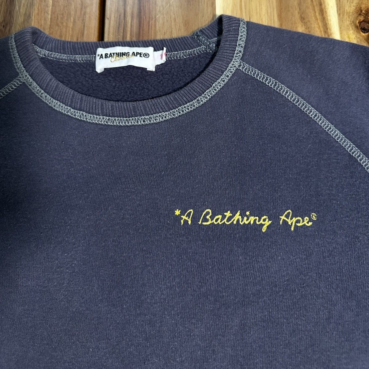 Bape A Bathing Ape Big Logo Crewneck Sweatshirt Size XS / US 0-2 / IT 36-38 - 4 Thumbnail