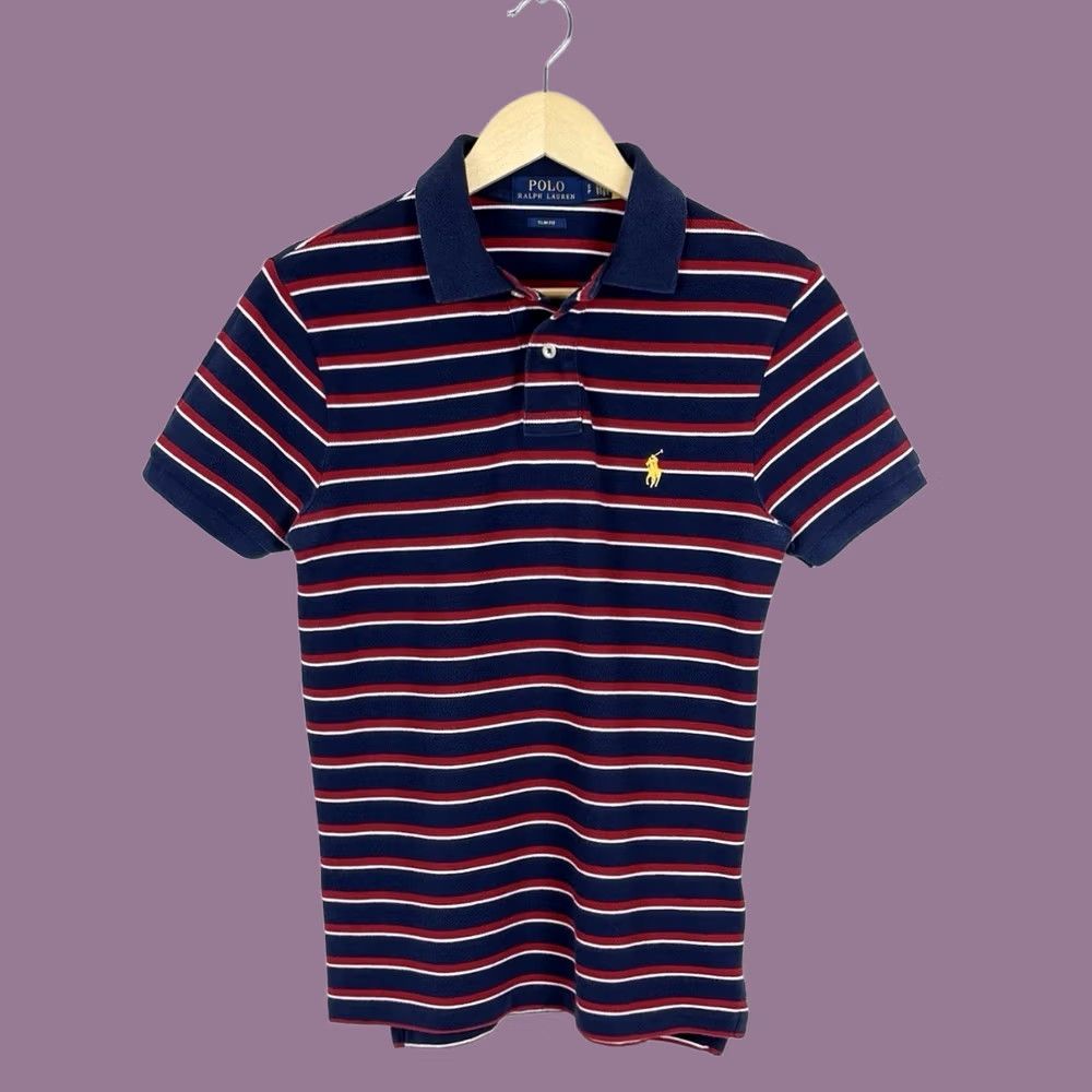 Polo Ralph Lauren Ralph Lauren Polo Shirt Men's Size S Short Sleeve Top Striped Blue Red White GG Size US S / EU 44-46 / 1 - 1 Thumbnail