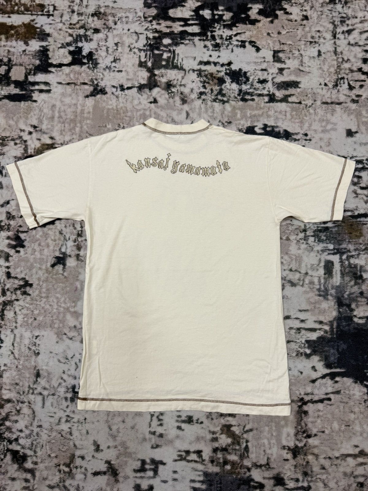 Japanese Brand Kansai o2 KANSAI YAMAMOTO embroidered logo Tshirt Size US L / EU 52-54 / 3 - 10 Thumbnail