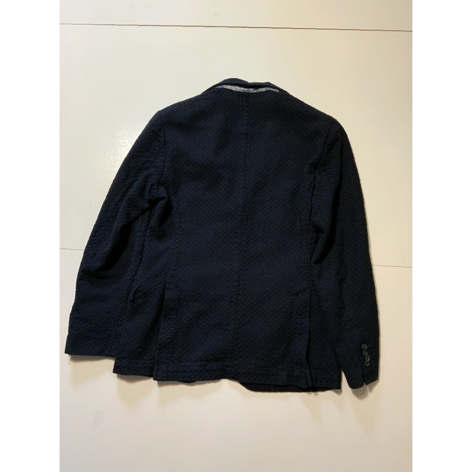 Liberty London VINTAGE Liberty of London Blazer Jacket Made In Italy Cotton Navy Two Button Sz. 48 Mens Regular 42" Chest 28.5" Length Size 48R - 3 Thumbnail