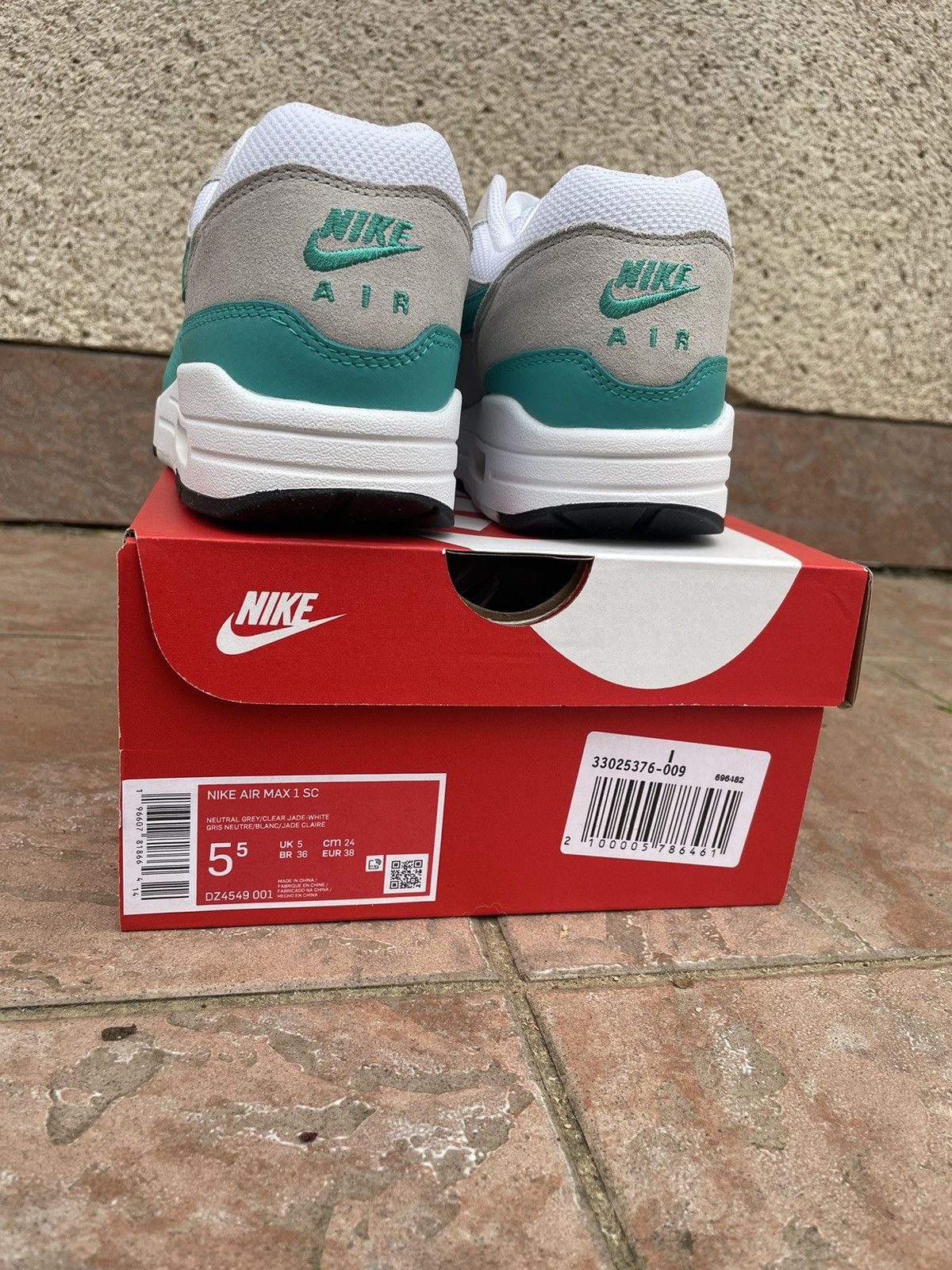 Nike Air Max one white and grey jade blue Size US 7.5 / IT 37.5 - 3 Thumbnail