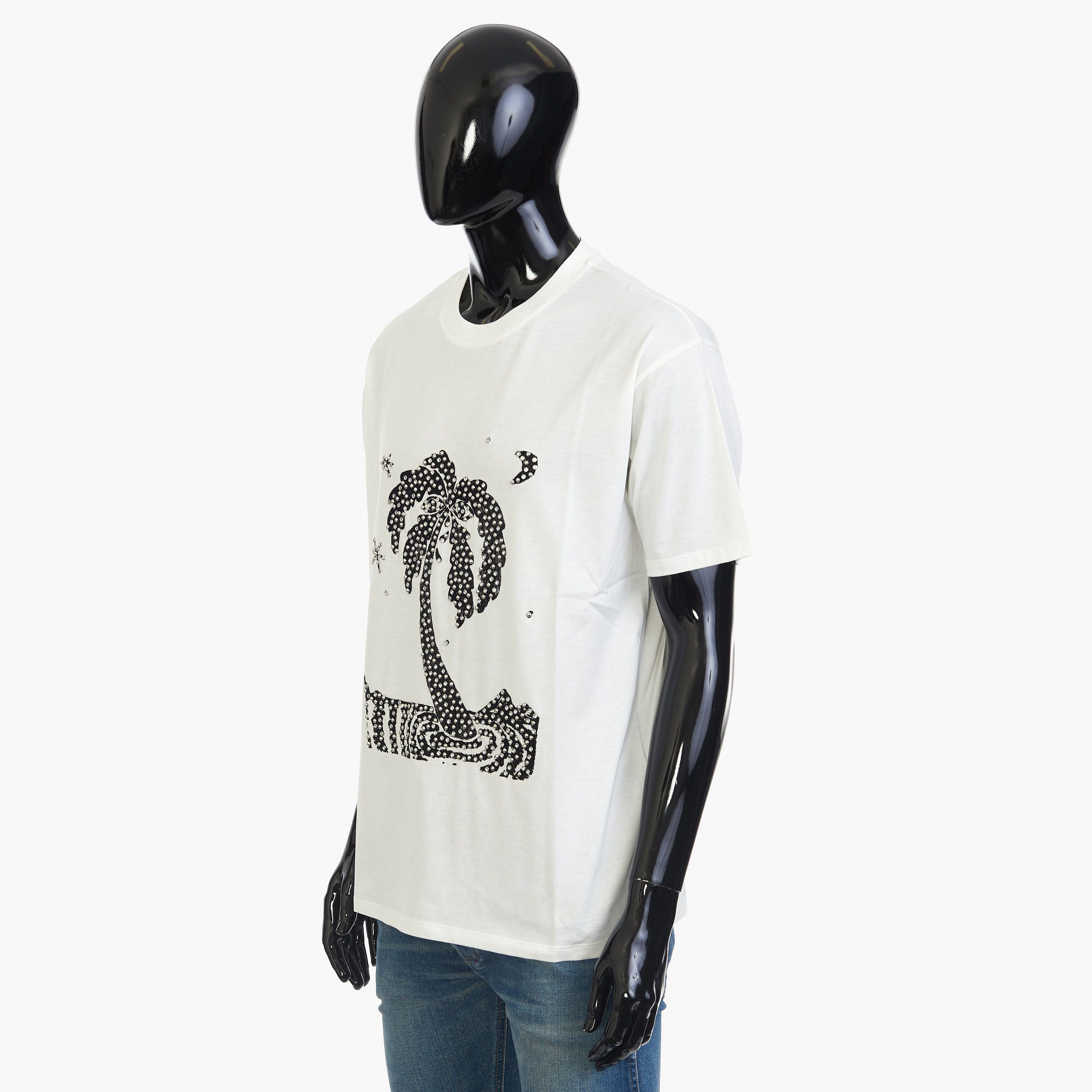 Celine x Ed Broner White T-shirt “Lost Paradise” Studs Size US S / EU 44-46 / 1 - 2 Thumbnail