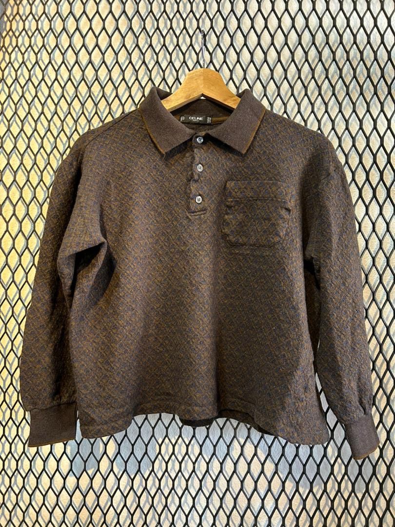 image of Celine Monogram Design Vintage Polo in Brown, Women's (Size XS)
