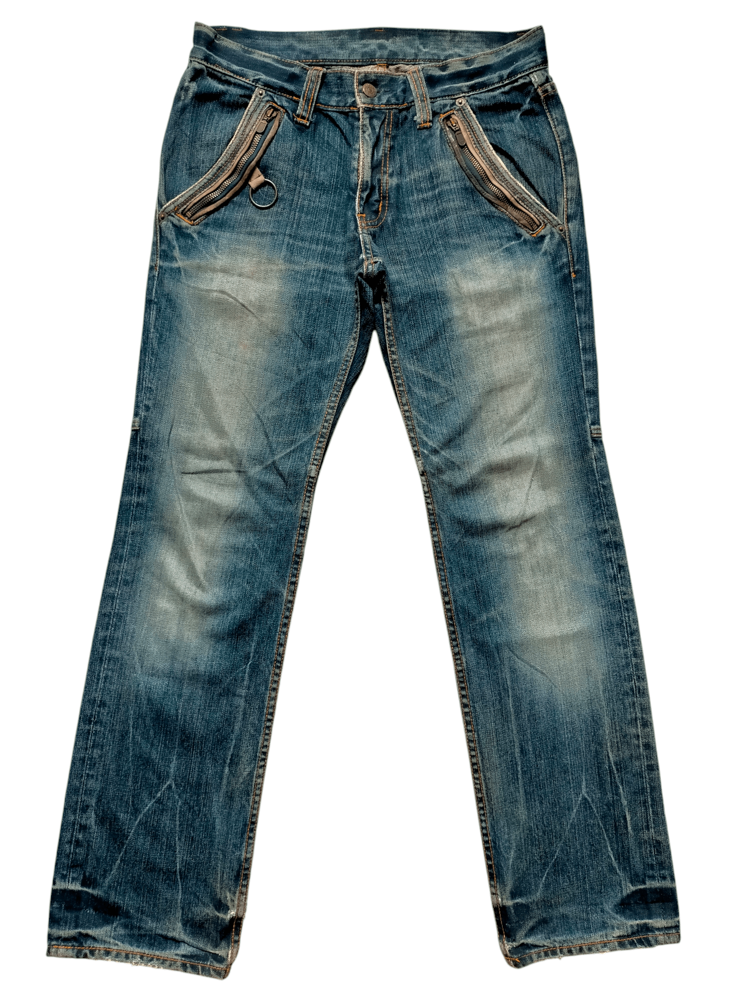 Japanese Brand × PPFM Vtg! PPFM Peyton Place jeans Cow Leather Denim Size US 30 / EU 46 - 1 Thumbnail