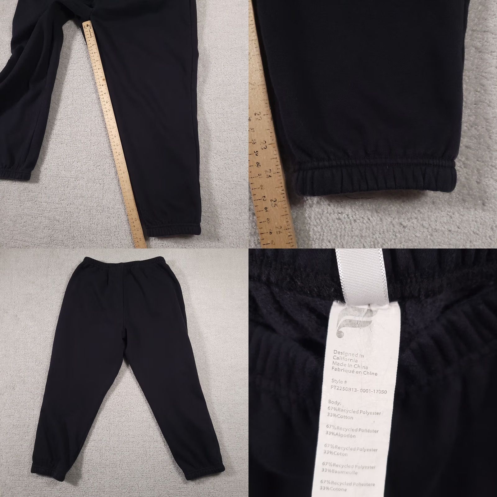Fabletics VINTAGE Fabletics Cozy Fleece Go To Jogger Sweatpant Womens Large Crop Black Lounge Size 30" / US 8 / IT 44 - 8 Thumbnail