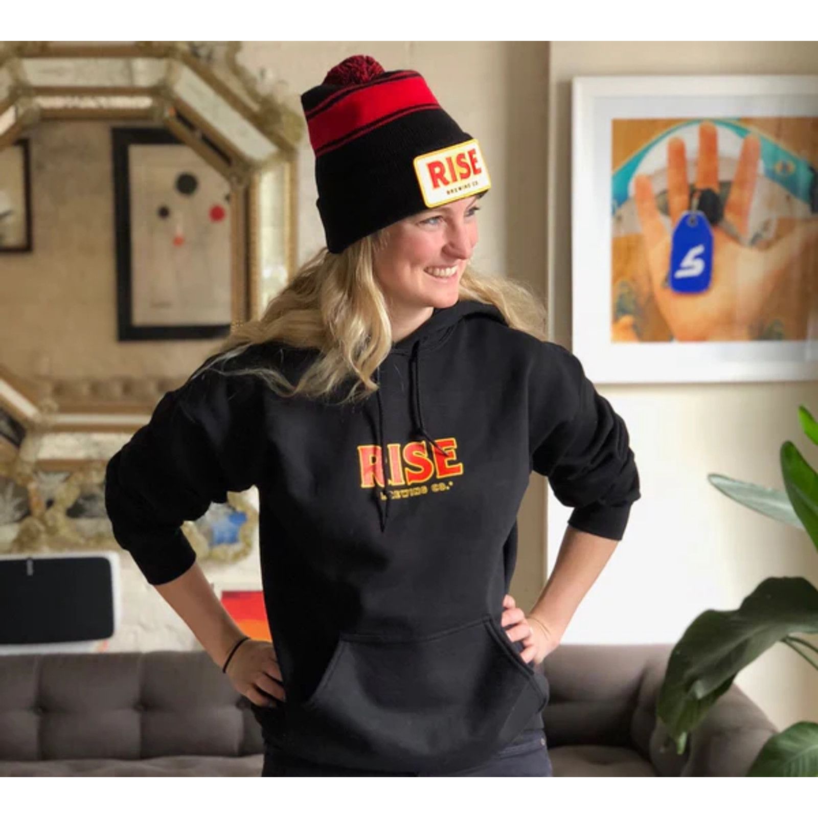 Port & Company Rise Brewing Co. Hoodie XL Black Nitro Cold Brew Coffee Rare Size US XL / EU 56 / 4 - 1 Thumbnail