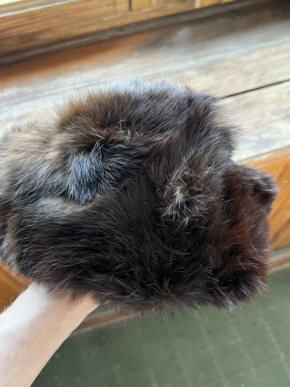 Leather Ushanka Y2K Trapper Hat Furry Mohair Fuzzy Fur Hat Size ONE SIZE - 9 Thumbnail