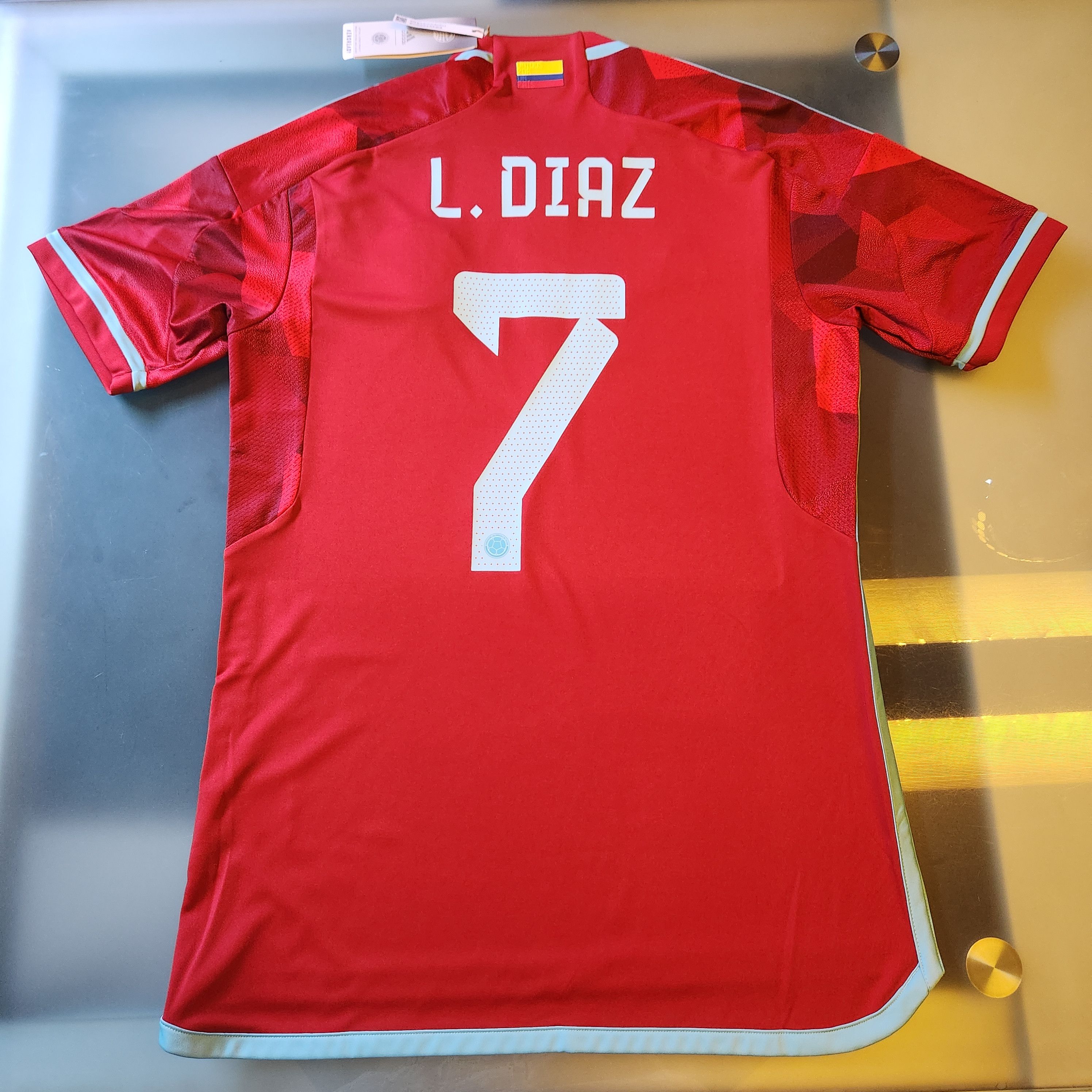 Adidas Authentic Colombia LUIS DIAZ 2022-2023 Away Jersey 22/23 Size US M / EU 48-50 / 2 - 1 Thumbnail