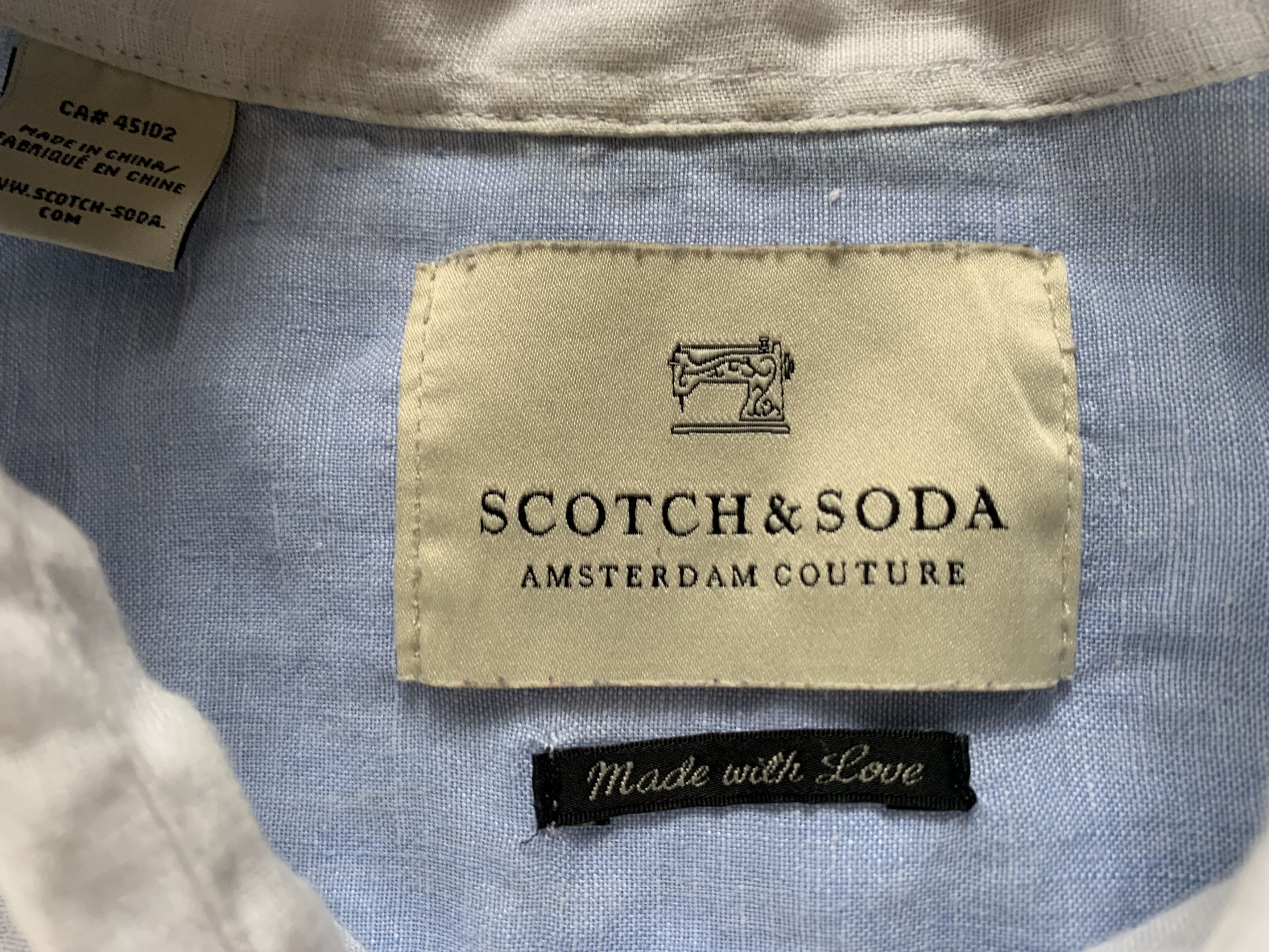 Designer × Scotch & Soda Scotch & Soda Linen Long Sleeve Shirt Size US XXL / EU 58 / 5 - 5 Thumbnail