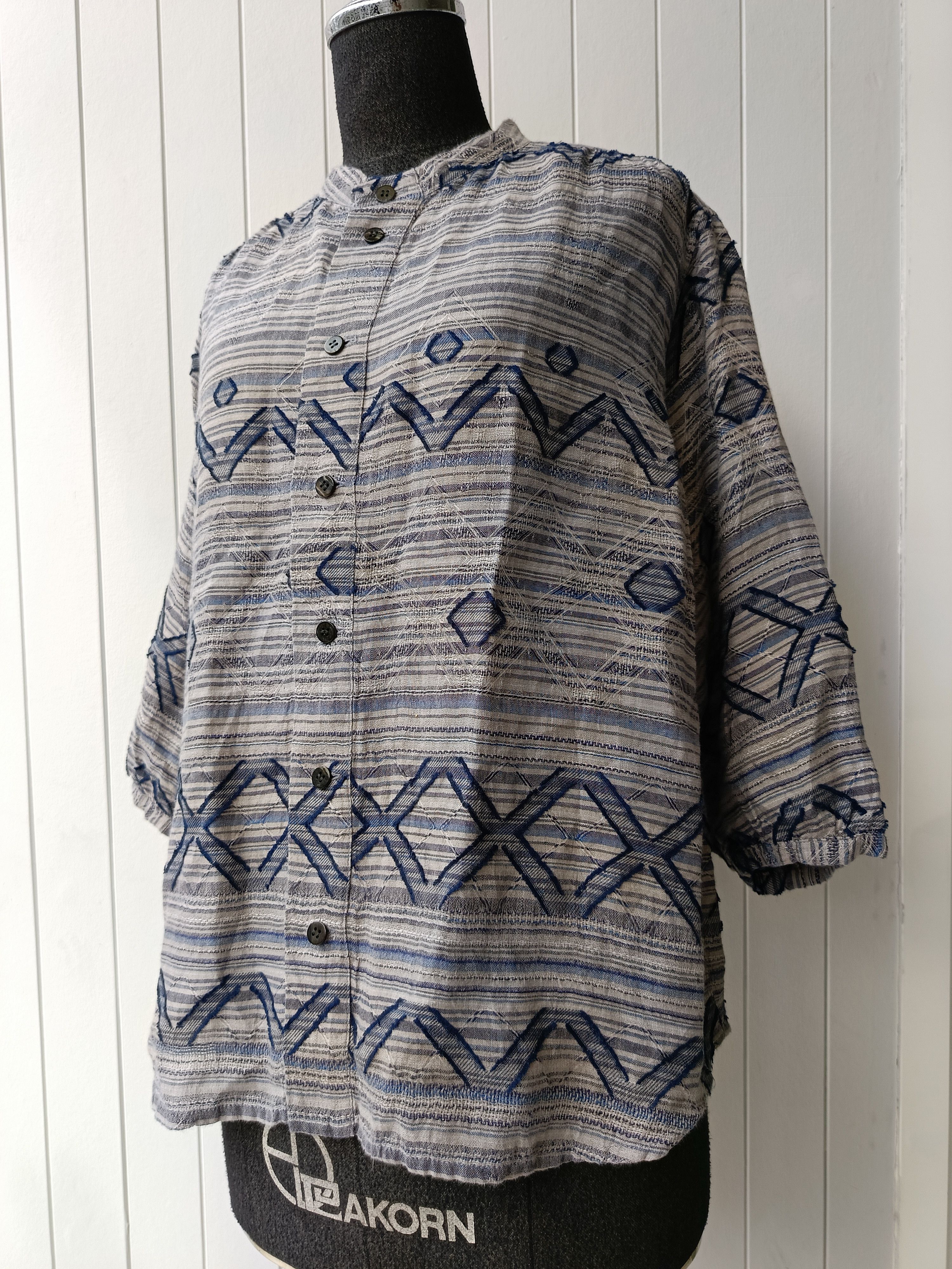Issey Miyake × Japanese Brand Plantation by Issey Miyake Japan linen 3/4 sleeve shirt Size M / US 6-8 / IT 42-44 - 10 Thumbnail