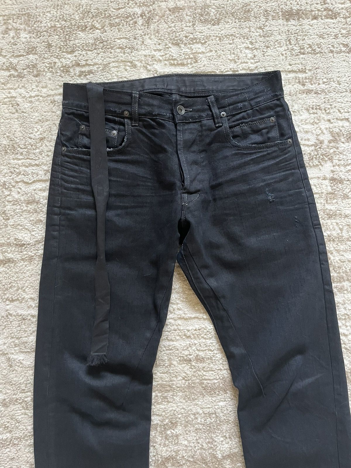 Rick Owens AW08 Rick Owens Waxed Detroits Size US 29 - 2 Thumbnail