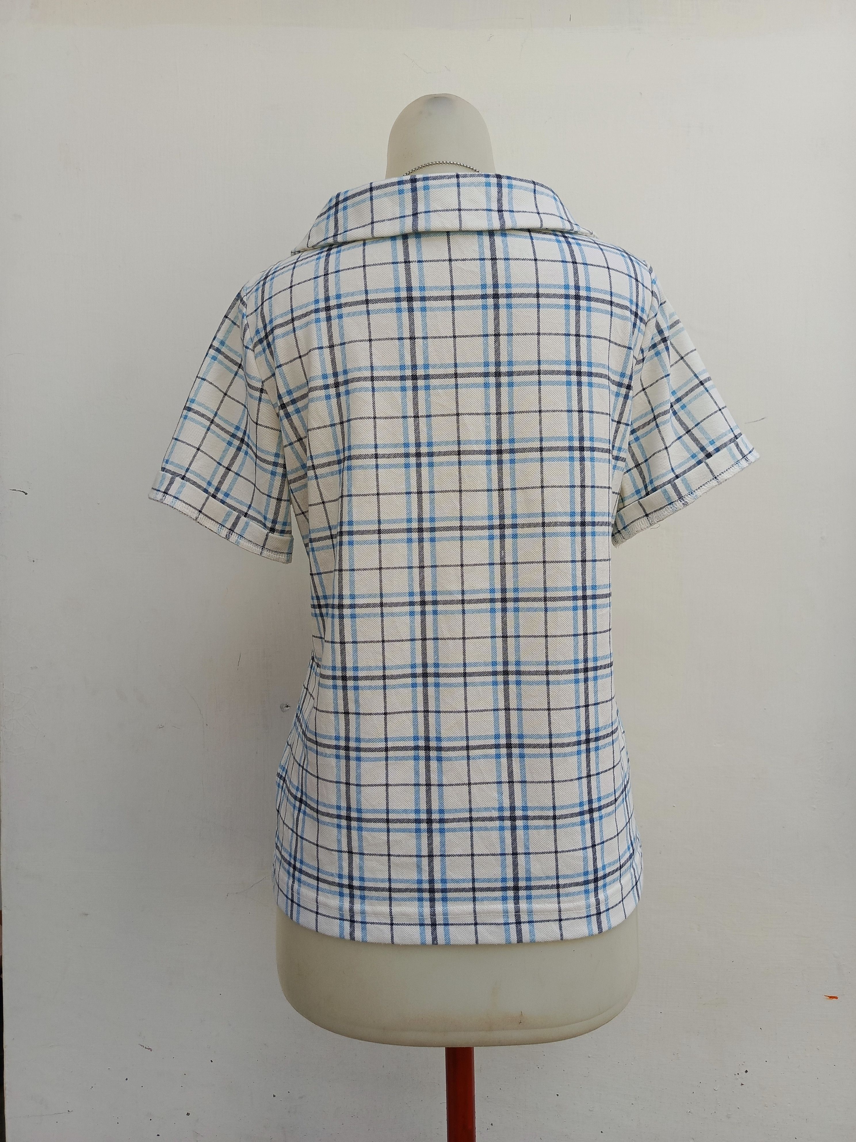 Junko Shimada Junko Shimada Part2 Tartan Check Half-Button Plouse Size M / US 6-8 / IT 42-44 - 4 Thumbnail