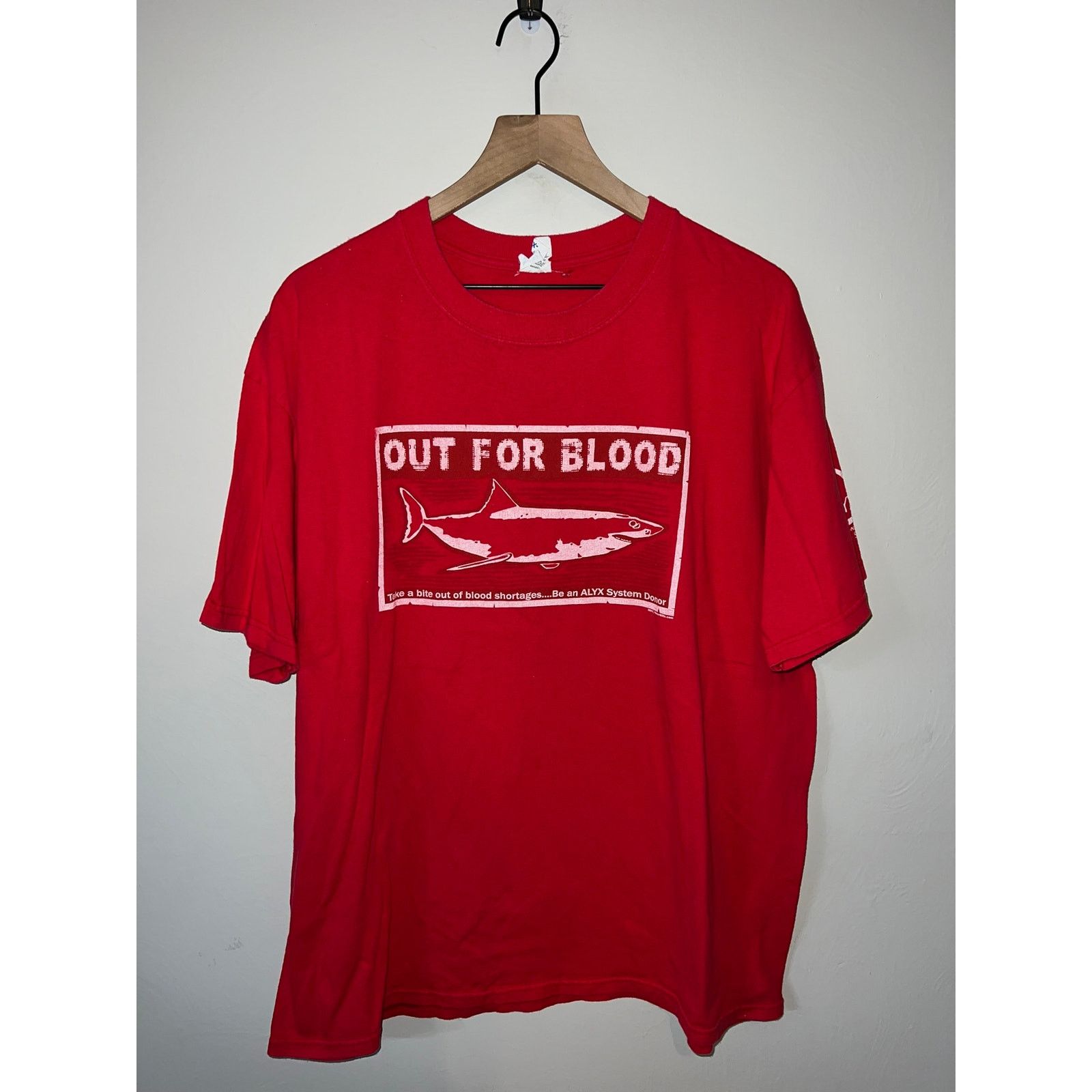 Anvil Vintage Blood Donor Shirt Out For Blood ALYX System VTG XL Size US XL / EU 56 / 4 - 1 Thumbnail