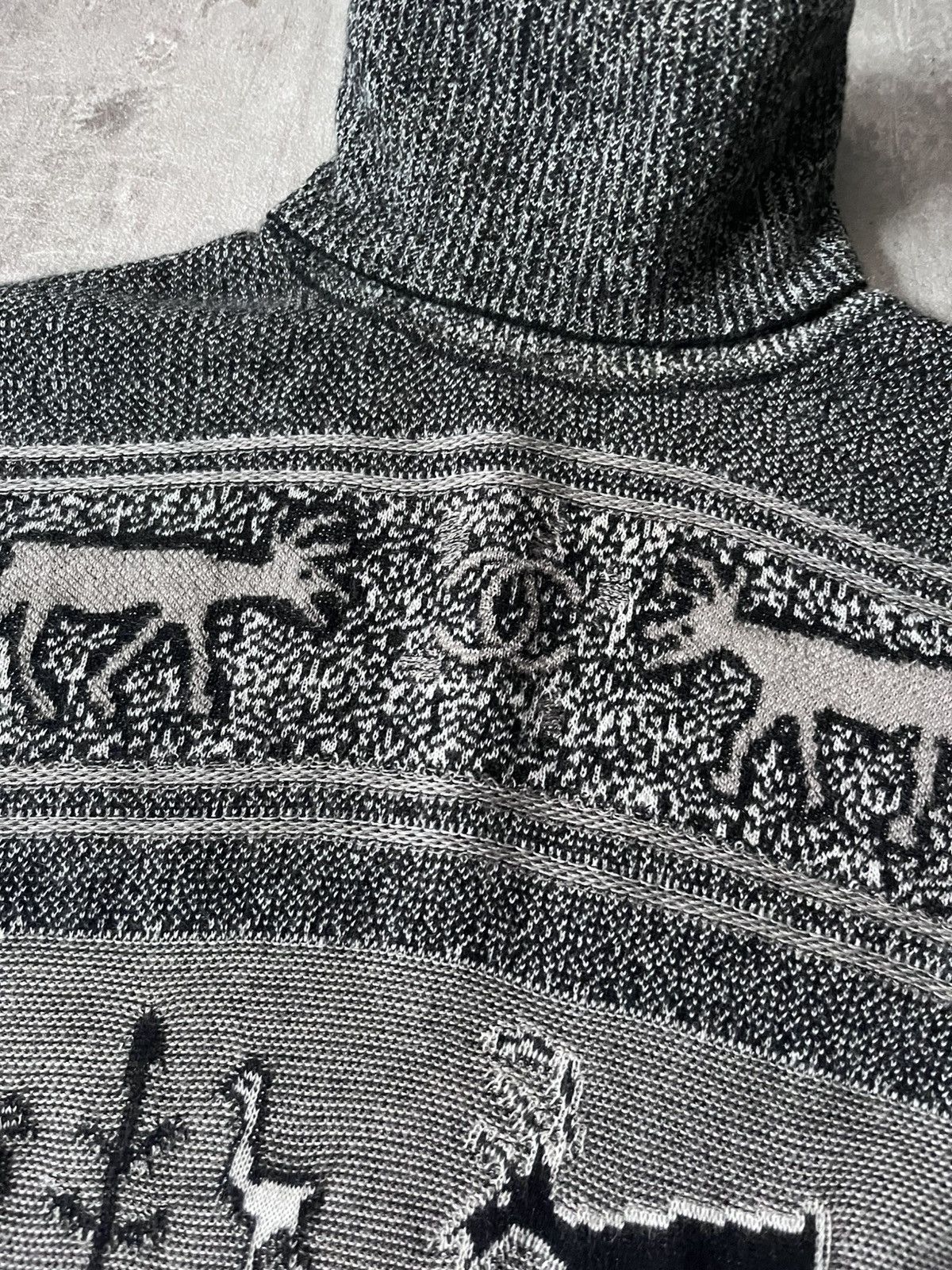 Chanel Chanel Deer Cashmere Turtleneck Sweater grey rare Size S / US 4 / IT 40 - 6 Thumbnail
