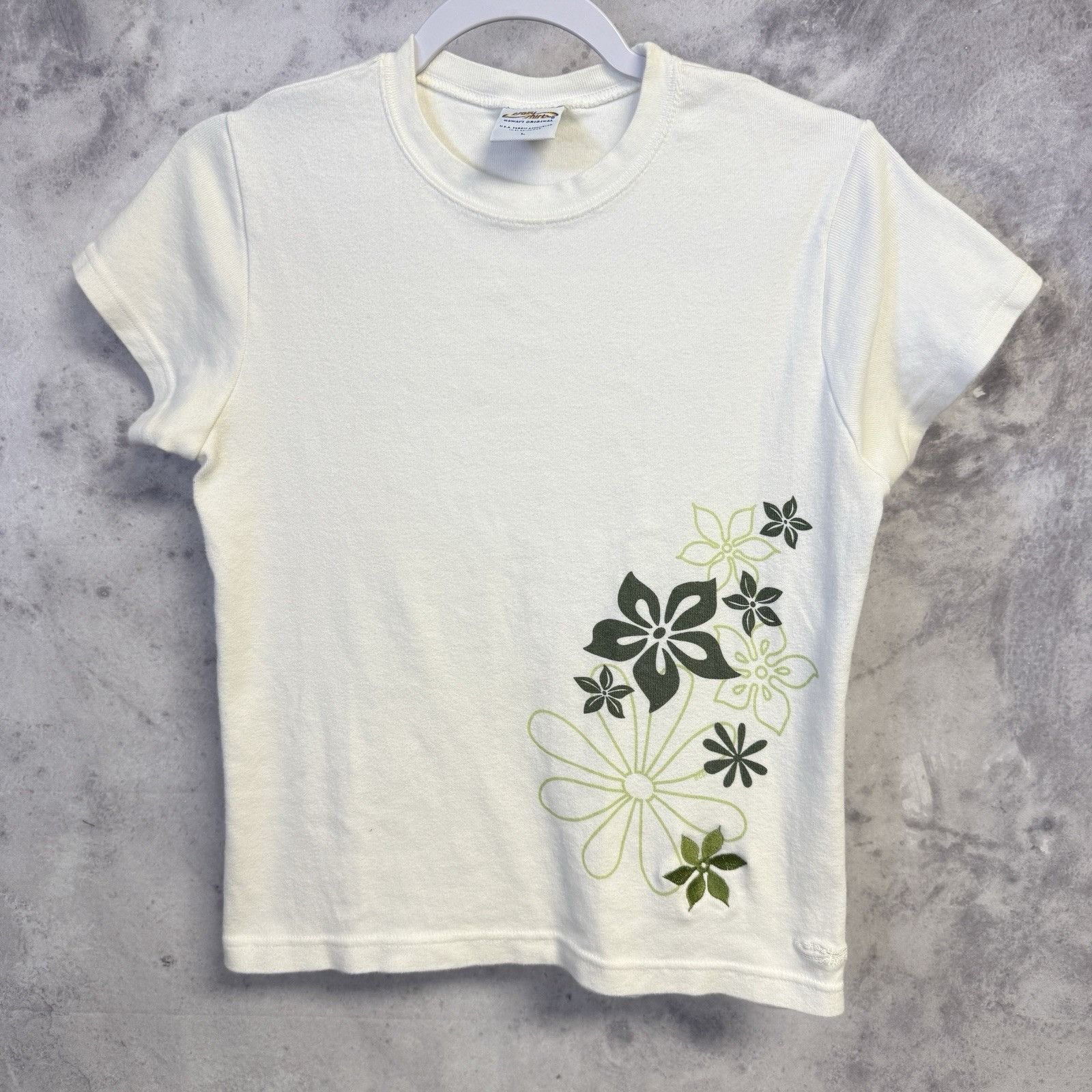 Other Vintage Crazy Shirts Womens Shirt White Large Floral Flowers Size L / US 10 / IT 46 - 1 Thumbnail