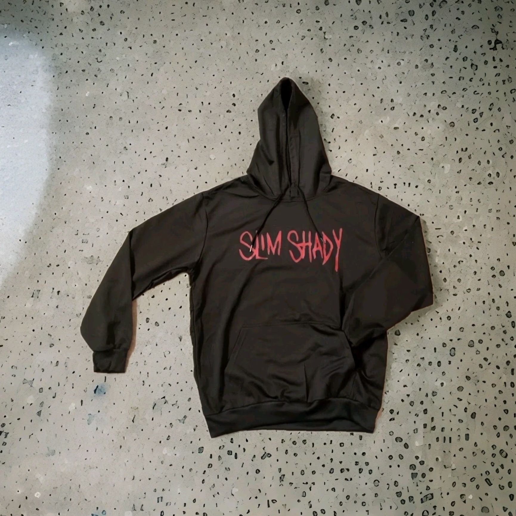 Vintage Eminem Slim Shady Black Hoodie Sweatshirt Mens Size L 47" Chest 28" Length Hoodie Pullover Graphic Print Logo Pockets Size US L / EU 52-54 / 3 - 2 Thumbnail
