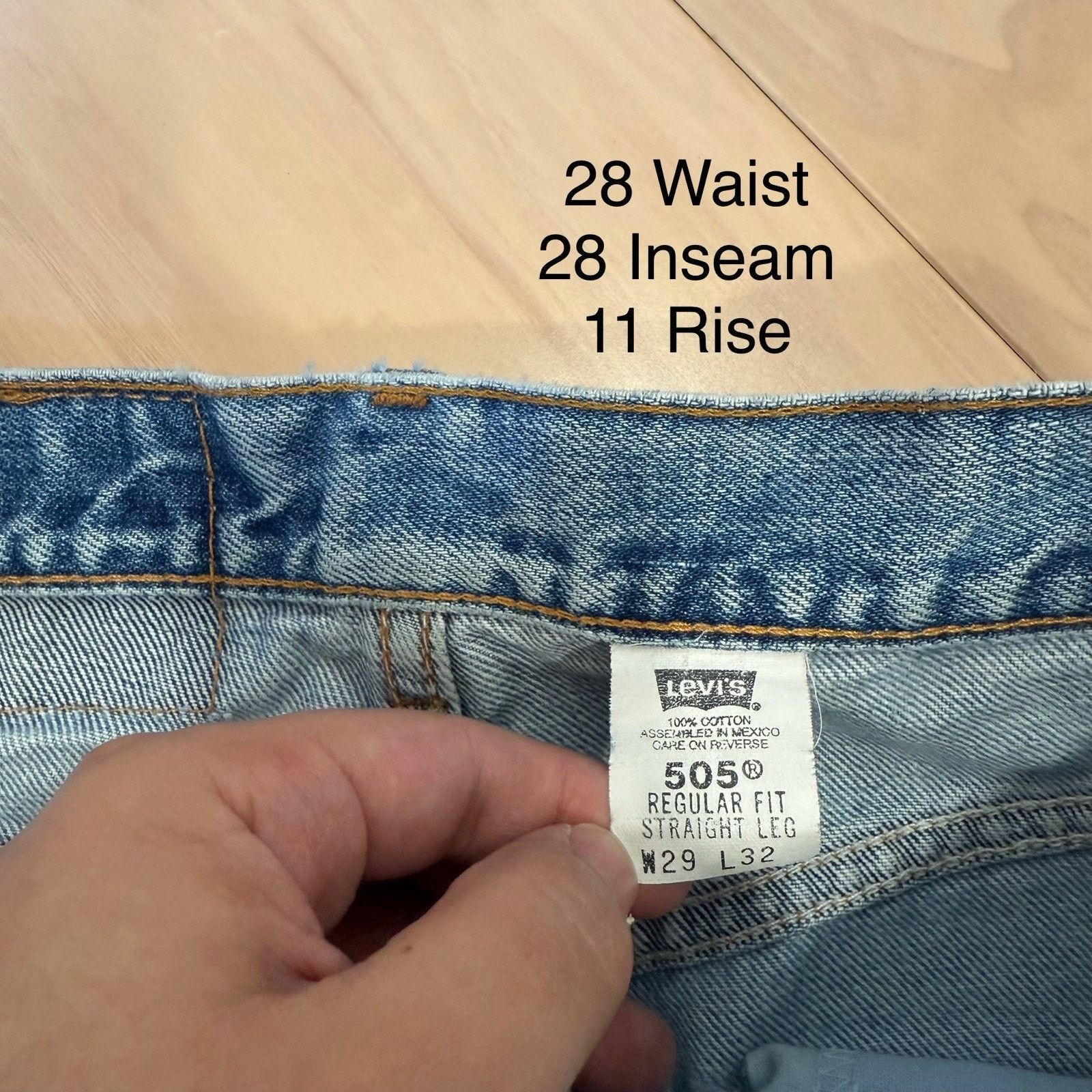 Levi's × Vintage Vintage Levis 505 Jeans 28 Blue Distressed Workwear Light Size US 28 / EU 44 - 6 Thumbnail