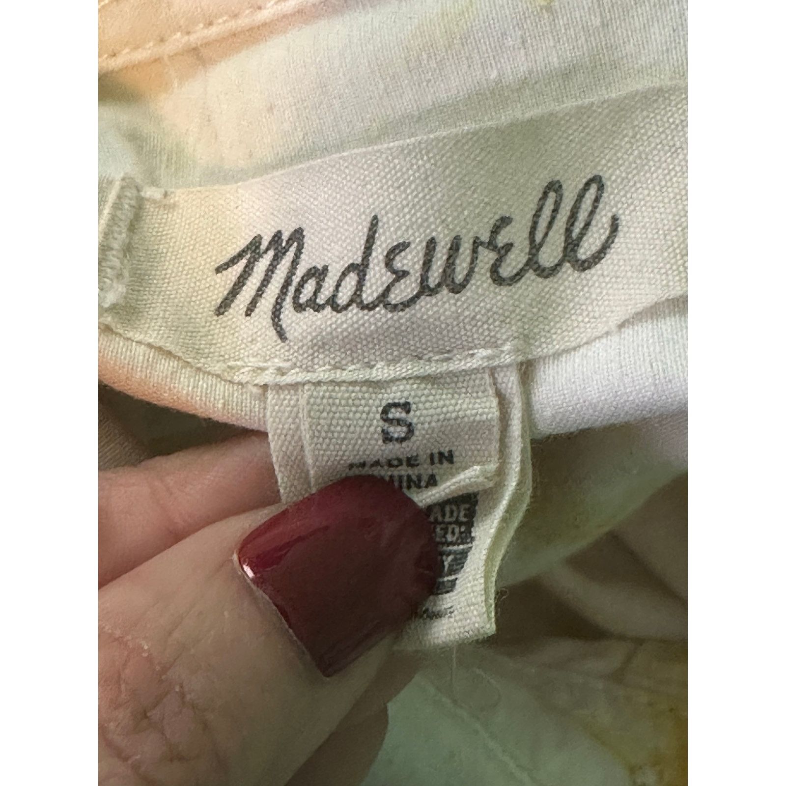Madewell Madewell yellow tie dye short-sleeve Perfect Shirt size s Size US S / EU 44-46 / 1 - 3 Thumbnail