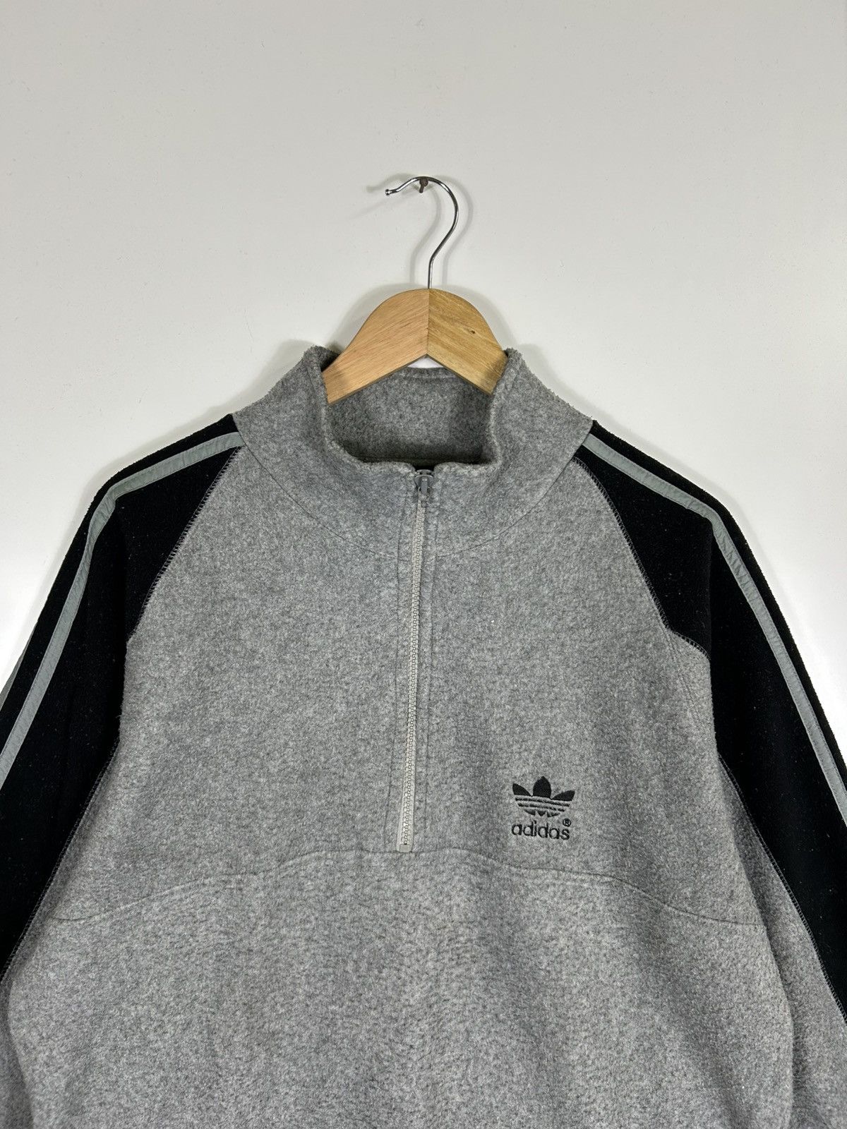 Adidas ⚡️Vintage Adidas Trefoil Half Zipper Sweatshirt Size US L / EU 52-54 / 3 - 4 Thumbnail