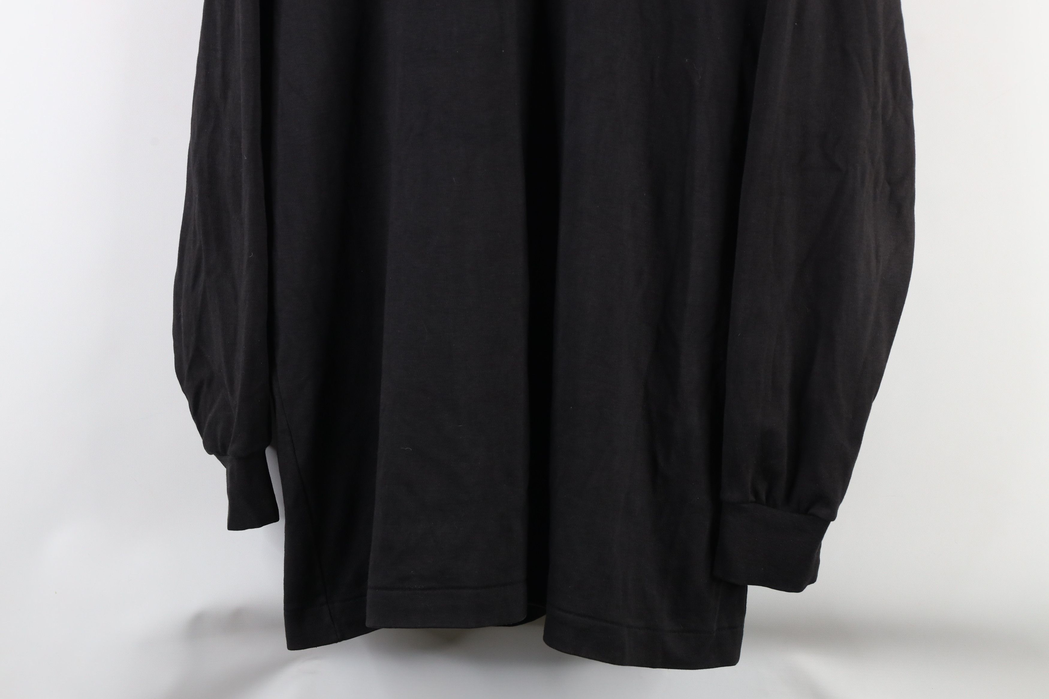 Vintage Vintage 90s Streetwear Blank Cotton Turtleneck T-Shirt Black Size US L / EU 52-54 / 3 - 3 Thumbnail